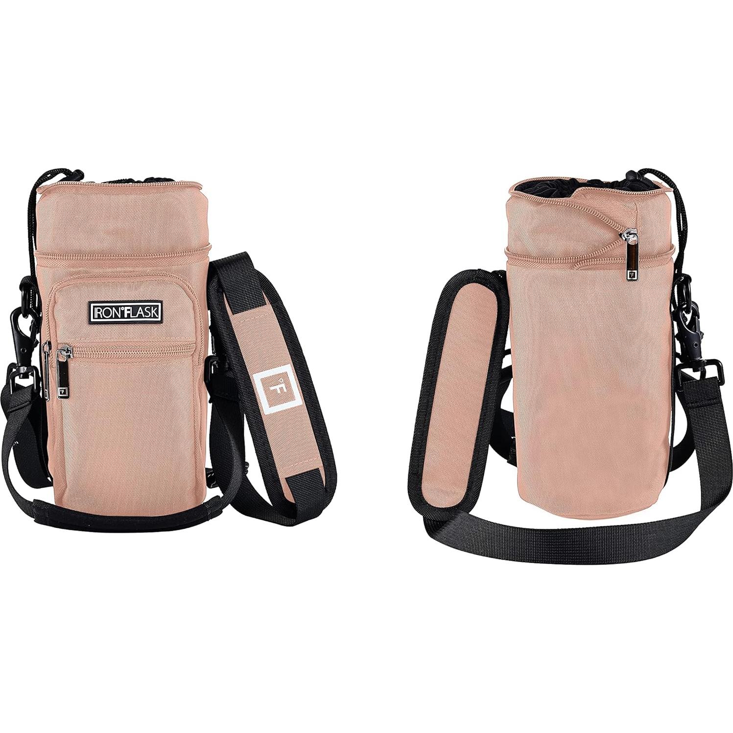 Porta Botella IRON °FLASK con Correa Ajustable y Bolsillos