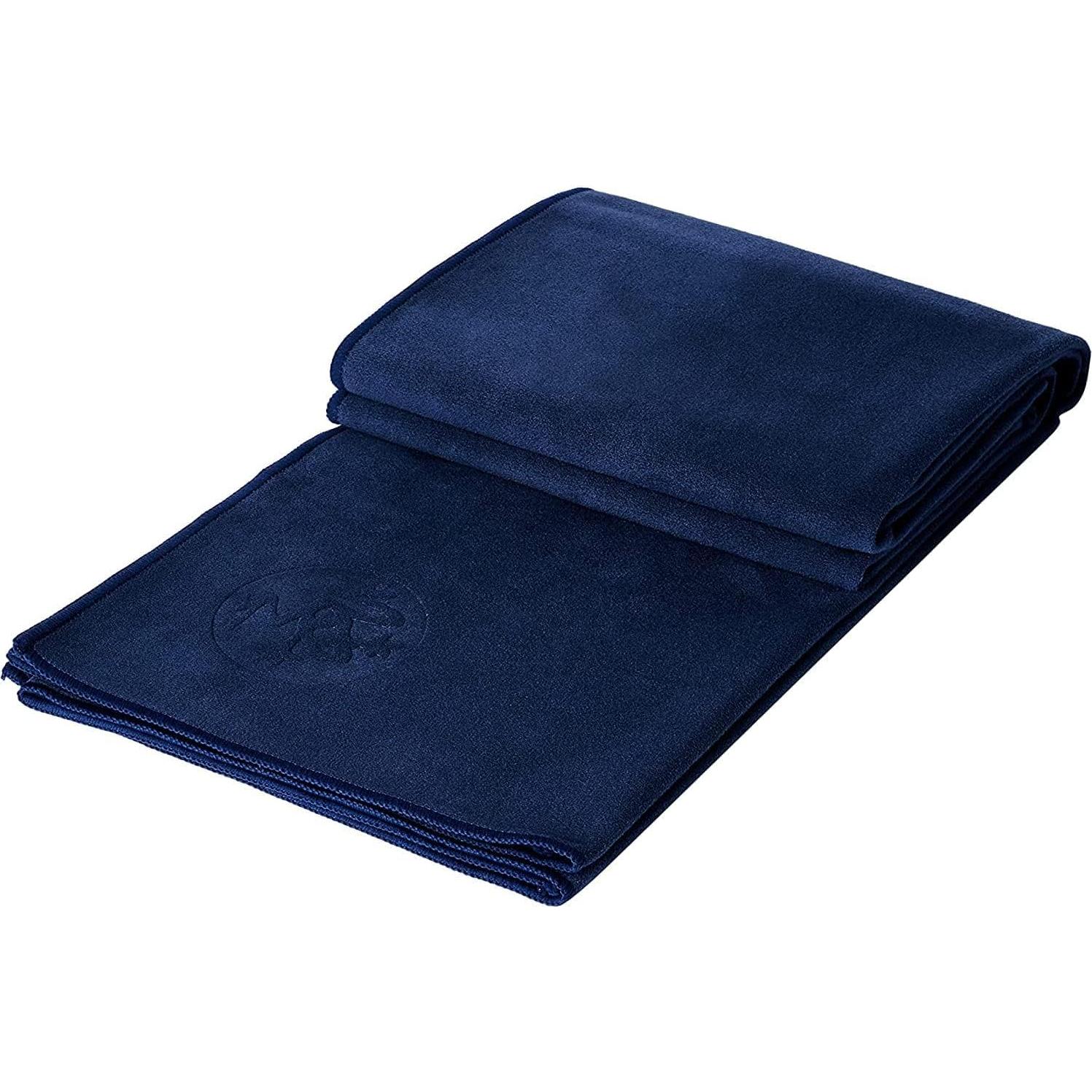 Toalla de Yoga Manduka eQua - Microfibra, 182 cm, Color Medianoche