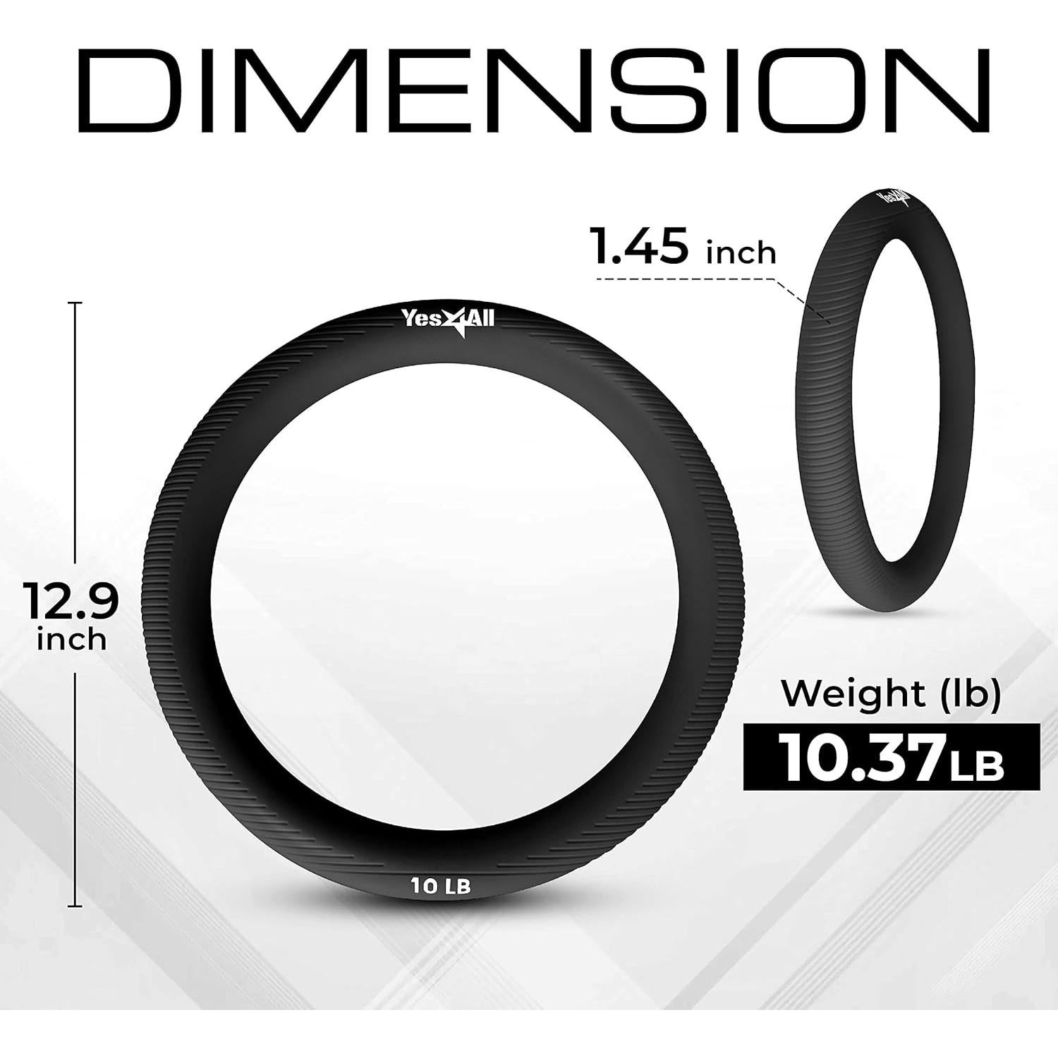 Anillo de Peso Yes4All 4.5kg para Yoga y Fitness