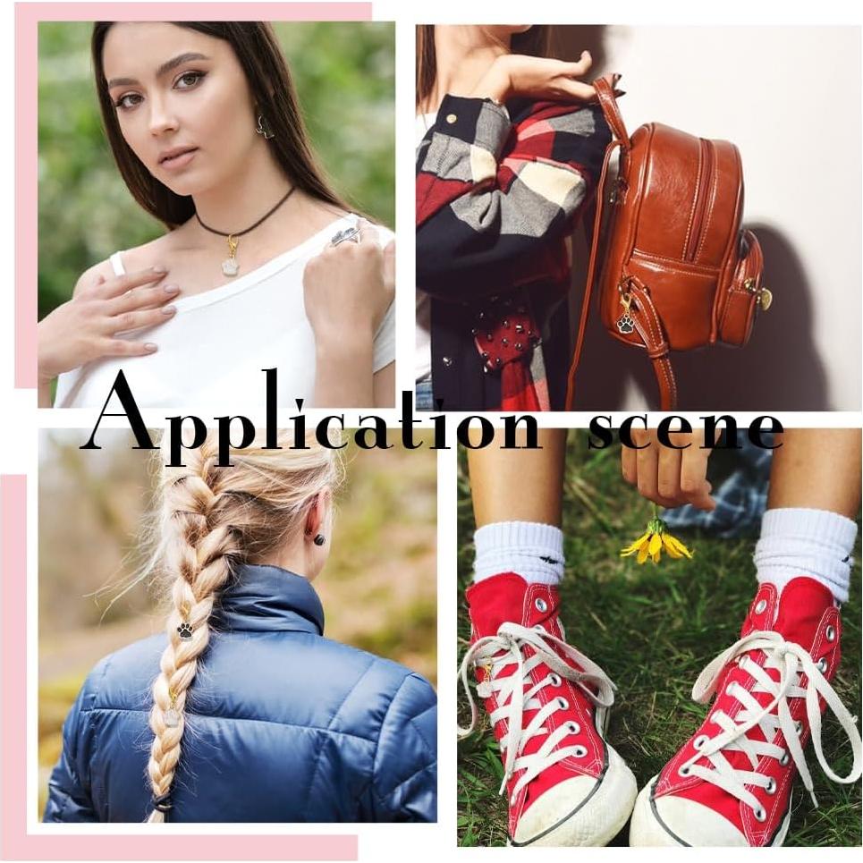 PLIGREAT 18 Pcs Knitting Tool Kit Cute Cat Paw Charms Knitting Row Counter Chains Needle Stoppers Locking Stitch Marker Rings Set Gift for Mom Woman DIY Crafts Jewelry Making Tailors Shop Accessories