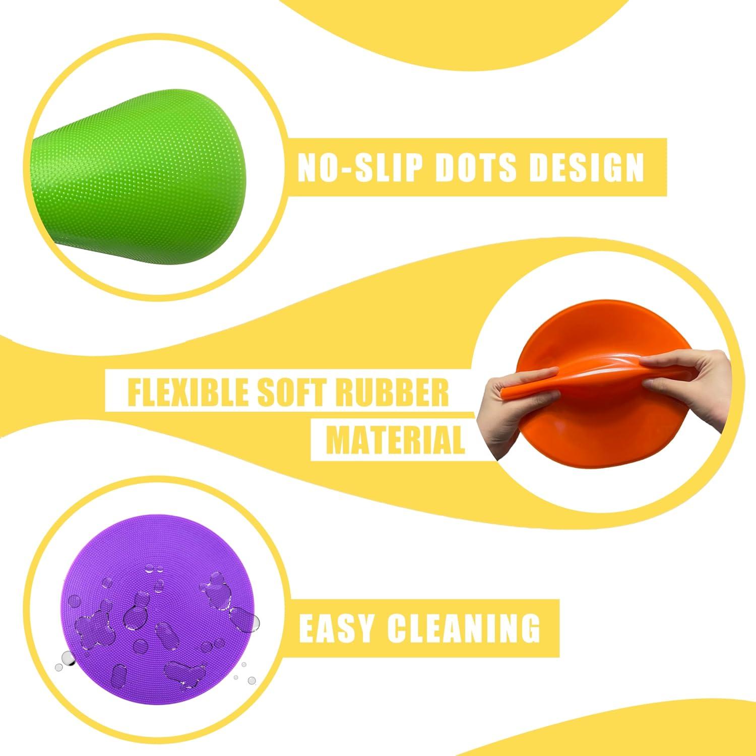 Conos Planos de Caucho Antideslizante MIVERYEA 9 Pulgadas 6 Piezas