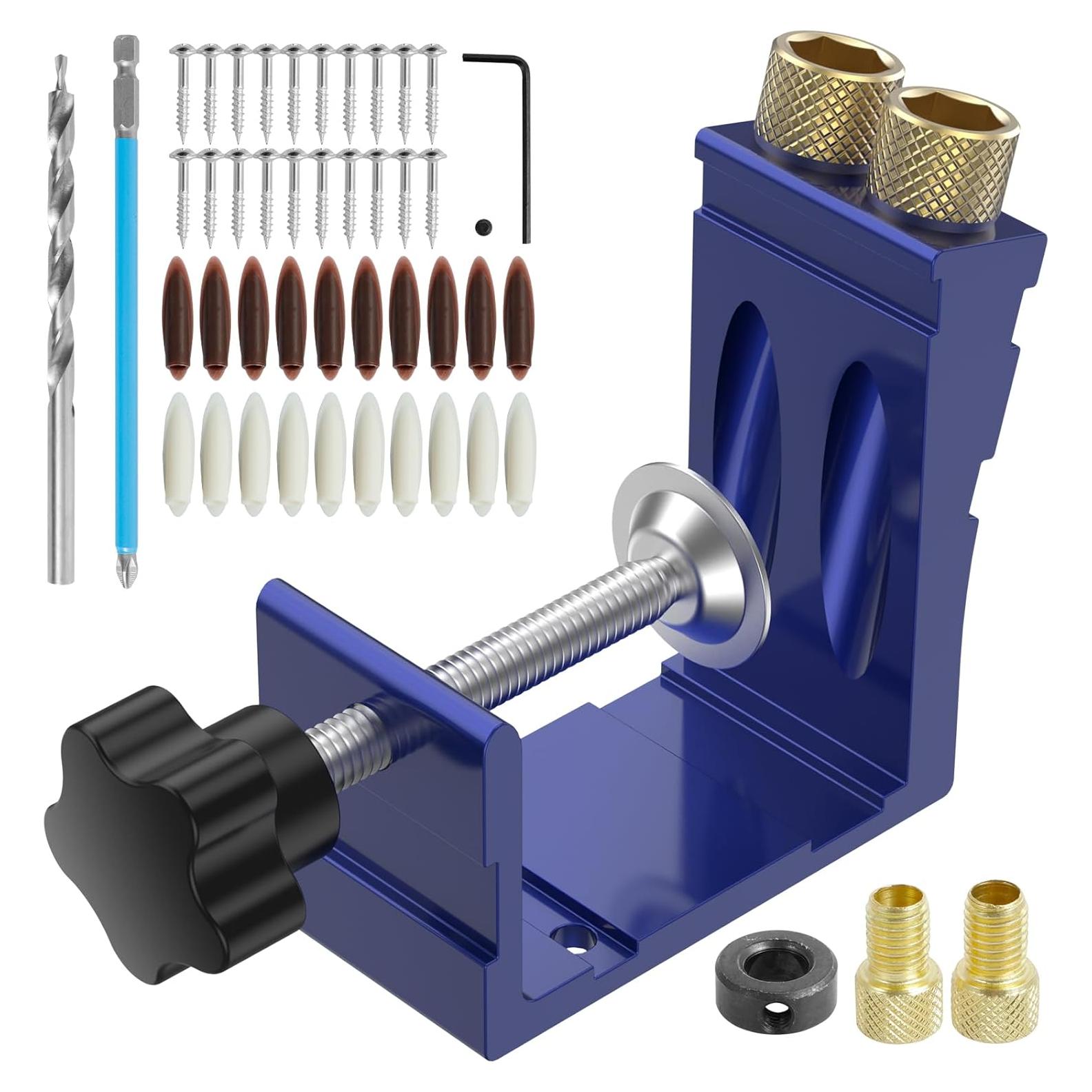 Kit de Plantilla de Agujeros de Pocket 47 Pcs VMBQRTI - Guía de Taladro 15°