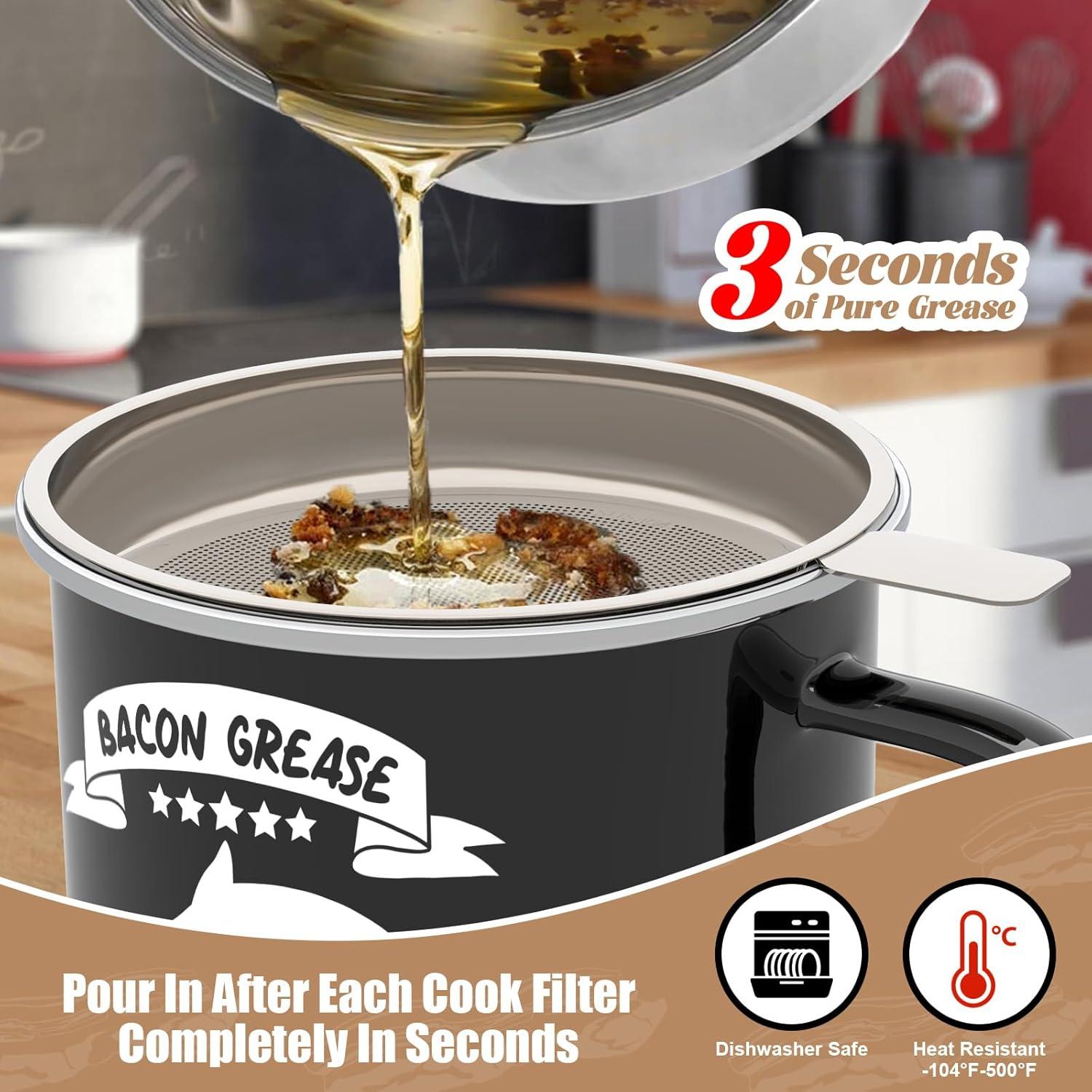 Contenedor de Grasa de Tocino CINNIE&JHIN 450ml con Colador