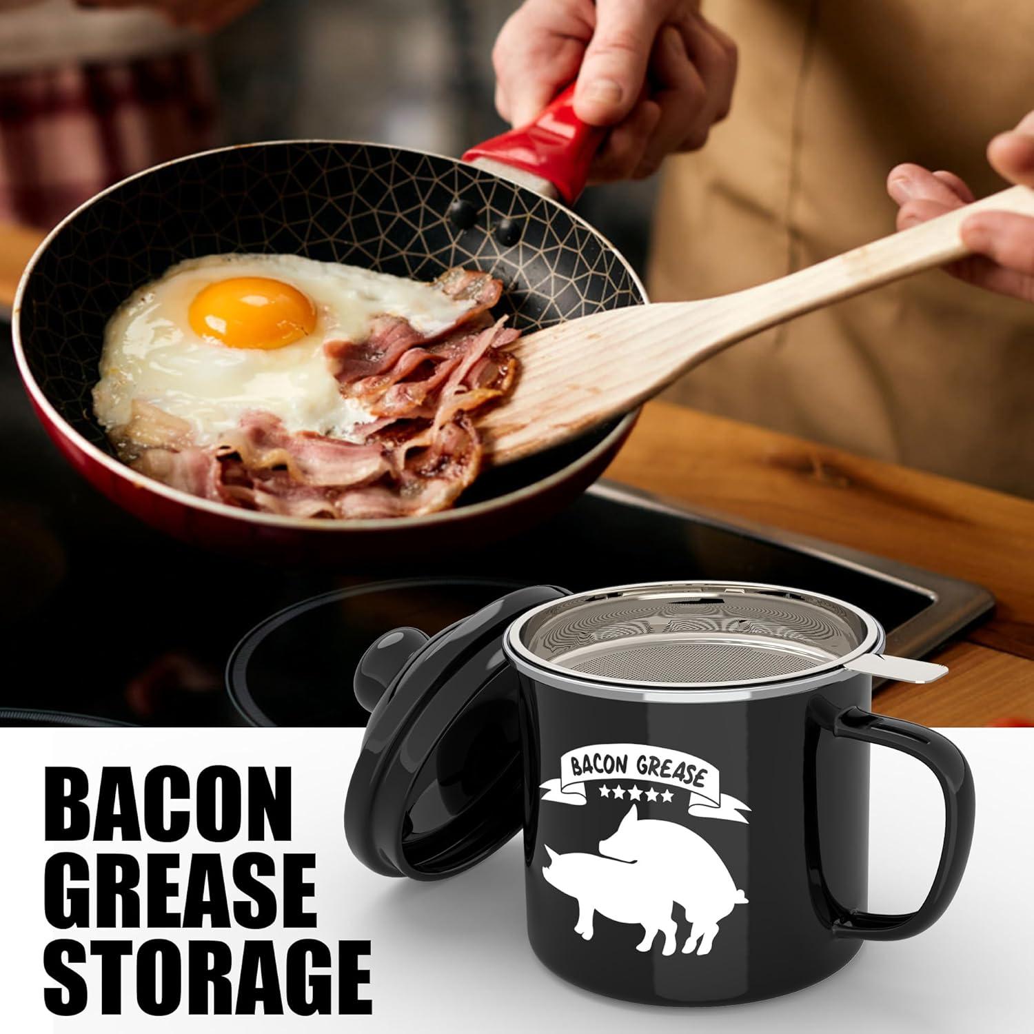 Contenedor de Grasa de Tocino CINNIE&JHIN 450ml con Colador