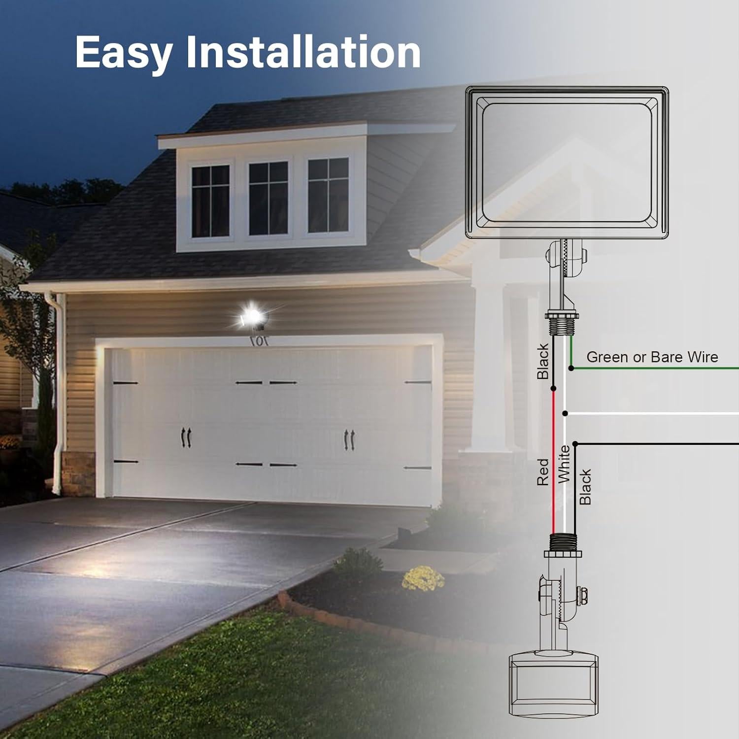 Sensor de Movimiento Treewell 240 Grados Ajustable 18m