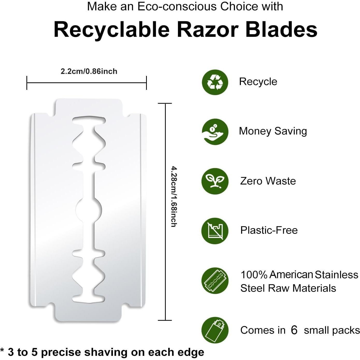 Cuchillas de Afeitar de Seguridad BULIMICA 30 Unidades Acero Inoxidable