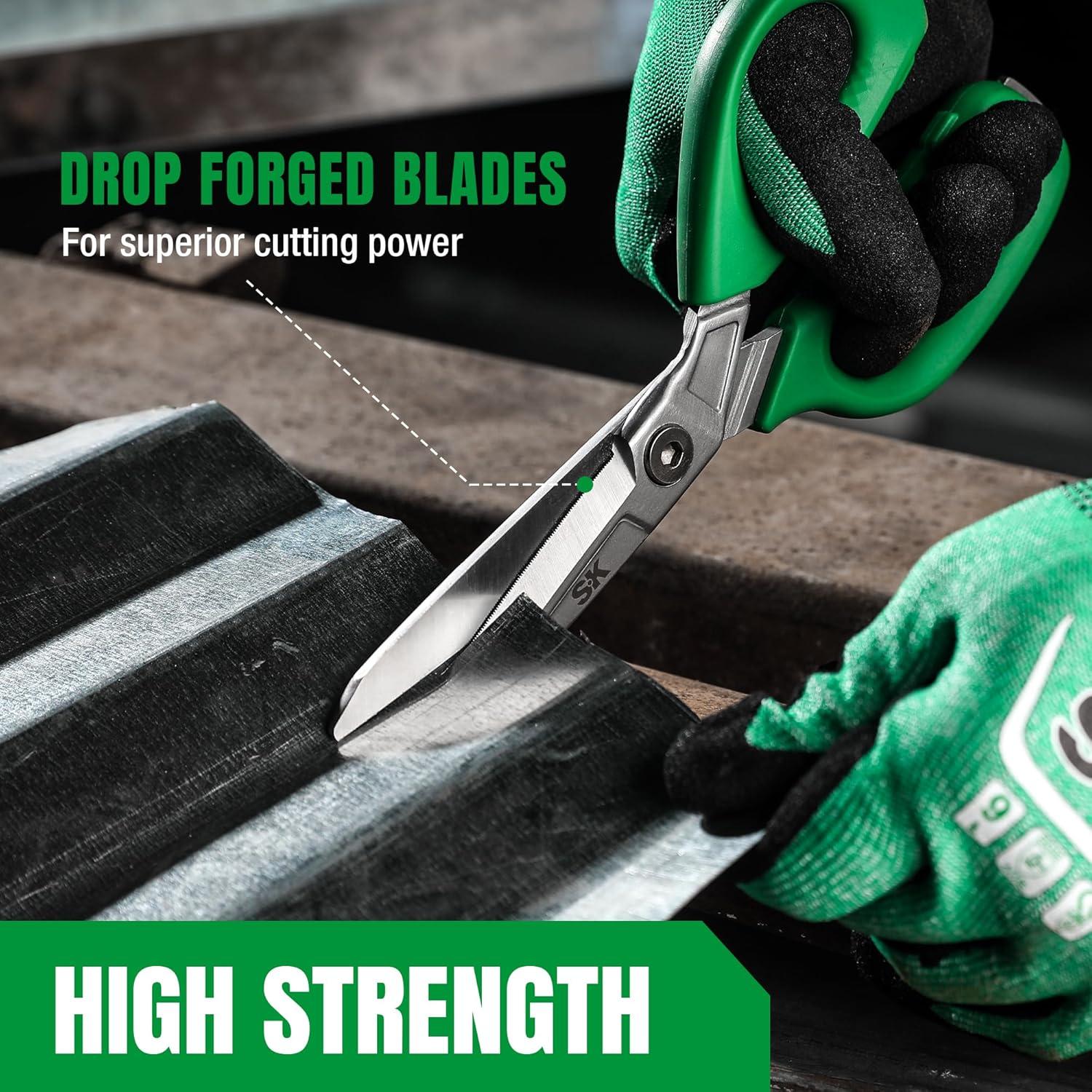 Tijeras multiusos SK de 24.1 cm, acero CR-V, mango ergonómico