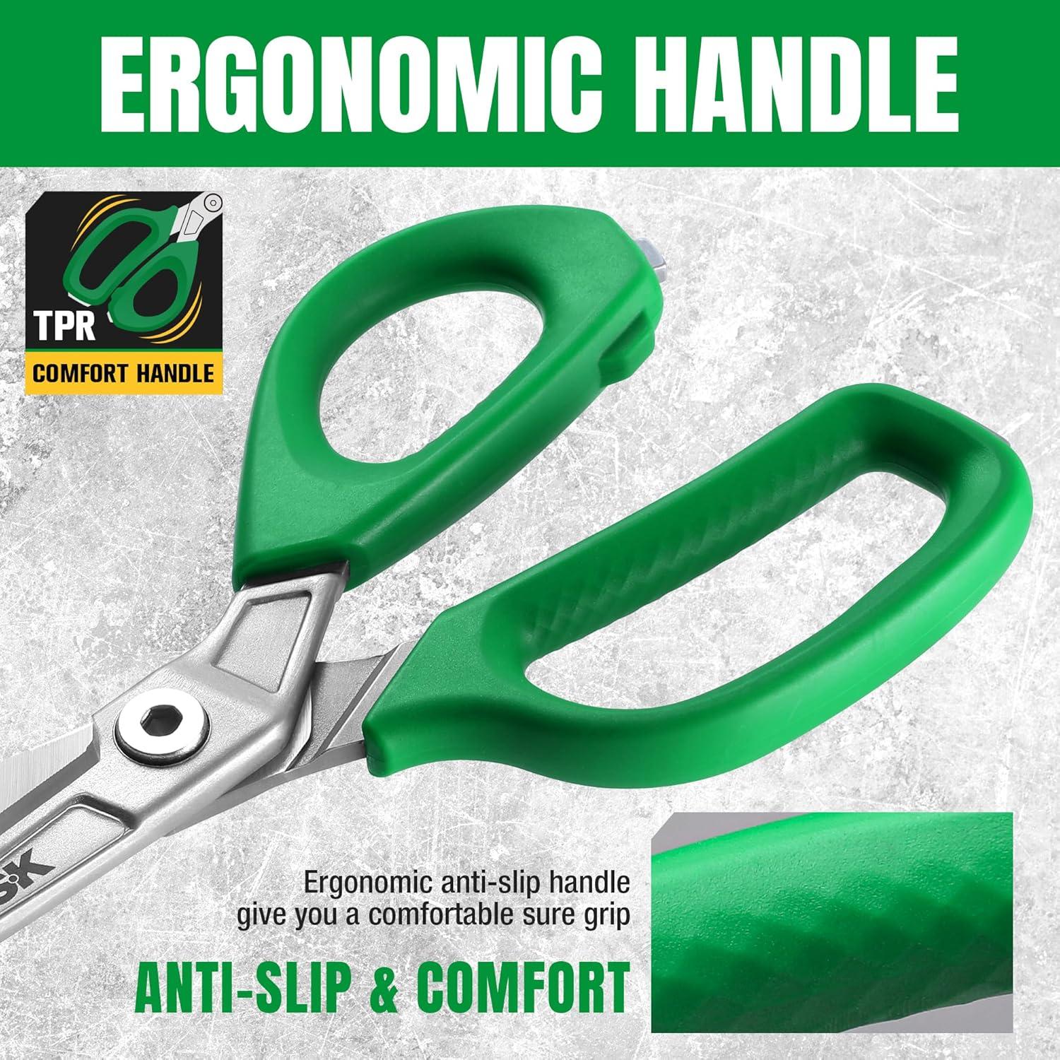 Tijeras multiusos SK de 24.1 cm, acero CR-V, mango ergonómico