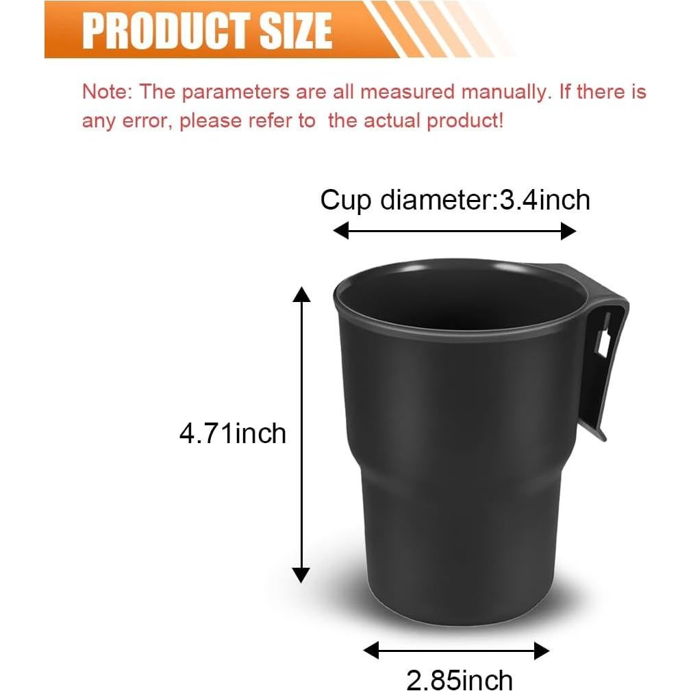 Soporte de Taza para Auto KITUREK Negro 1, Organizador Multifuncional