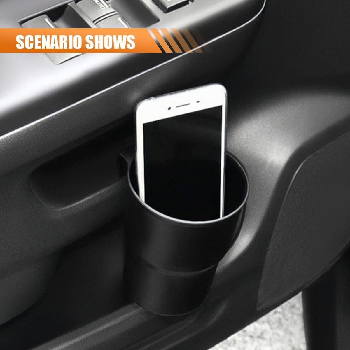 Soporte de Taza para Auto KITUREK Negro 1, Organizador Multifuncional