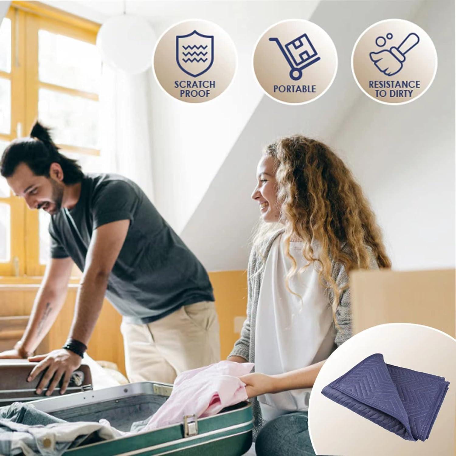 2 Mantas de Mudanza PONGHEI 101.6x182.9cm Pesadas Acolchadas