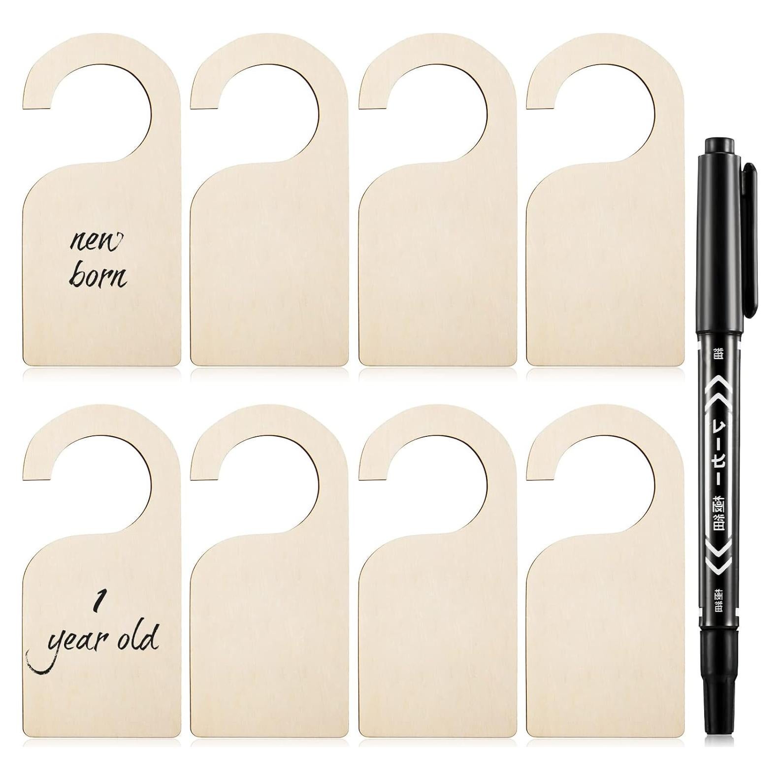 Separadores de Ropa de Madera Patelai 50 Piezas Blancos