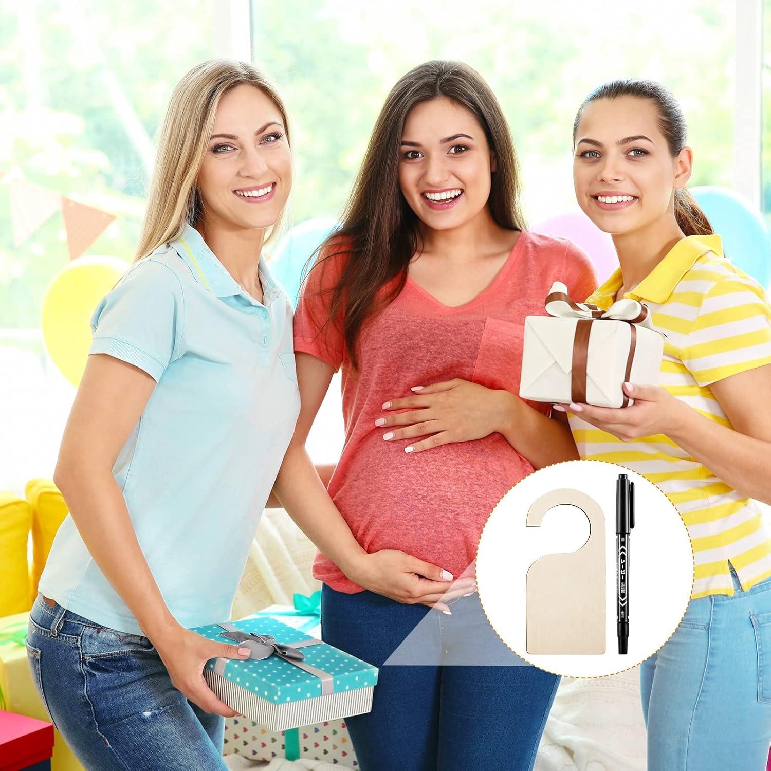 Separadores de Ropa de Madera Patelai 50 Piezas Blancos