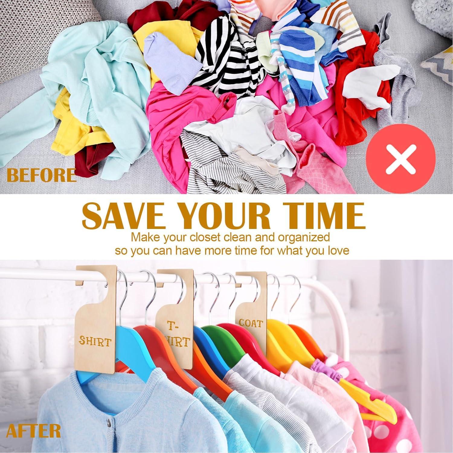 Separadores de Ropa de Madera Patelai 14 Pcs Personalizables