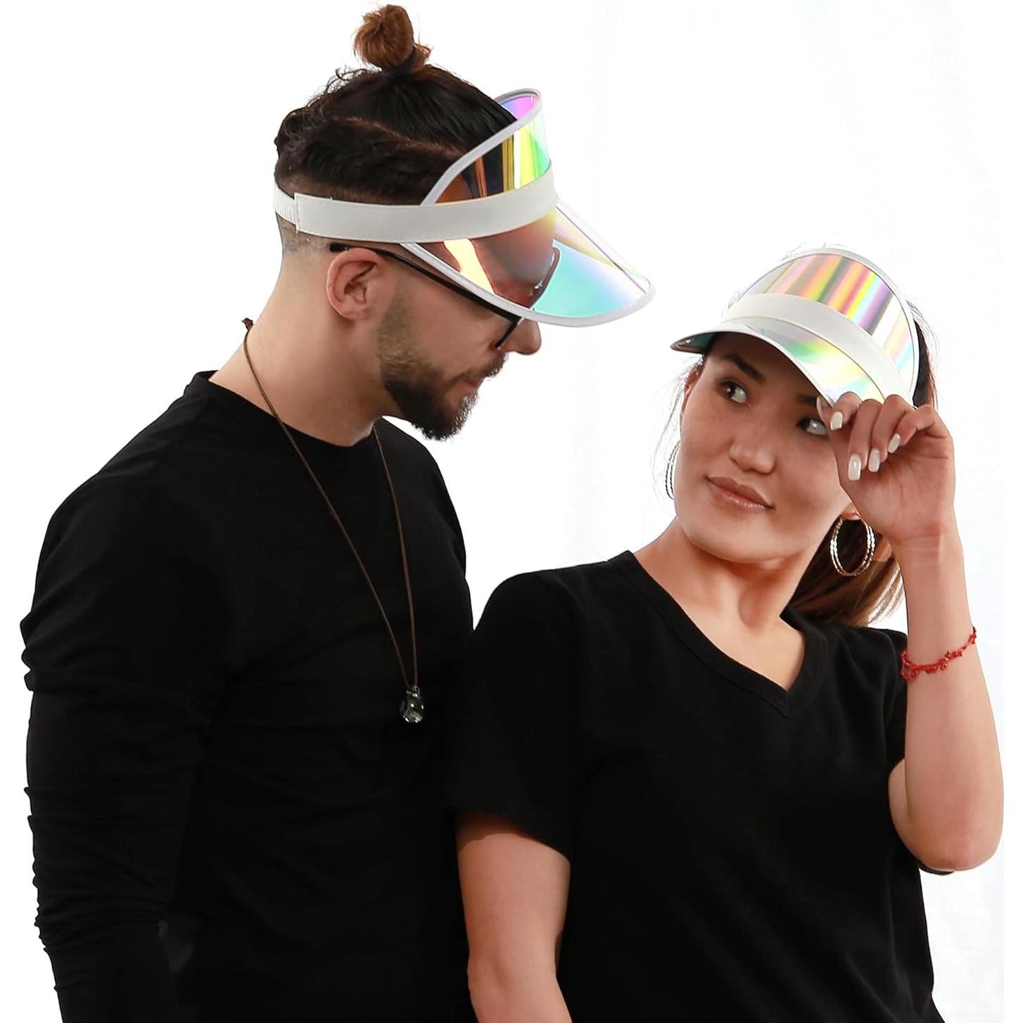 Paquete de 5 Gorras Visera Coloridas para Mujeres - Ajuste Cómodo