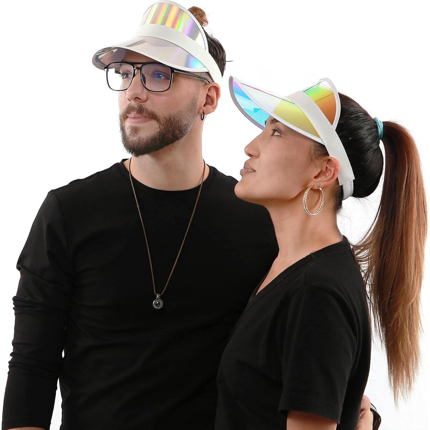 Paquete de 5 Gorras Visera Coloridas para Mujeres - Ajuste Cómodo