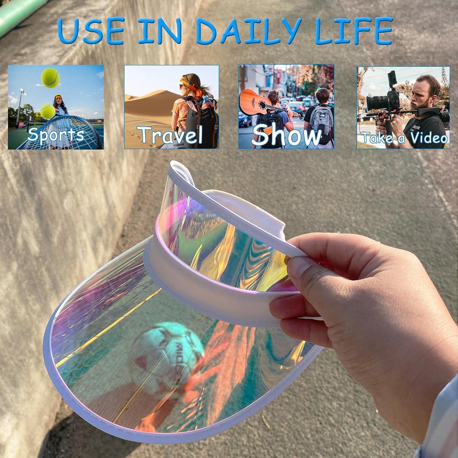 Paquete de 5 Gorras Visera Coloridas para Mujeres - Ajuste Cómodo