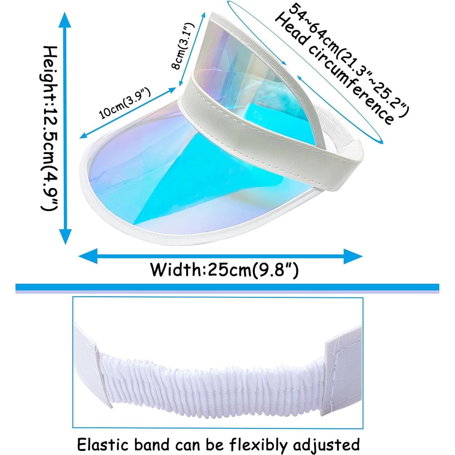 Paquete de 5 Gorras Visera Coloridas para Mujeres - Ajuste Cómodo