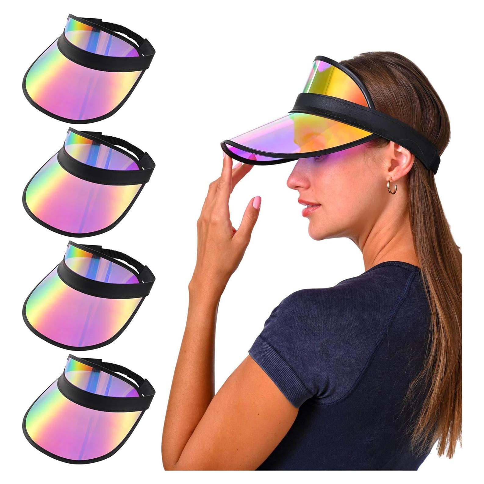 Paquete de 5 Gorras Visera Coloridas para Mujeres - Ajustables