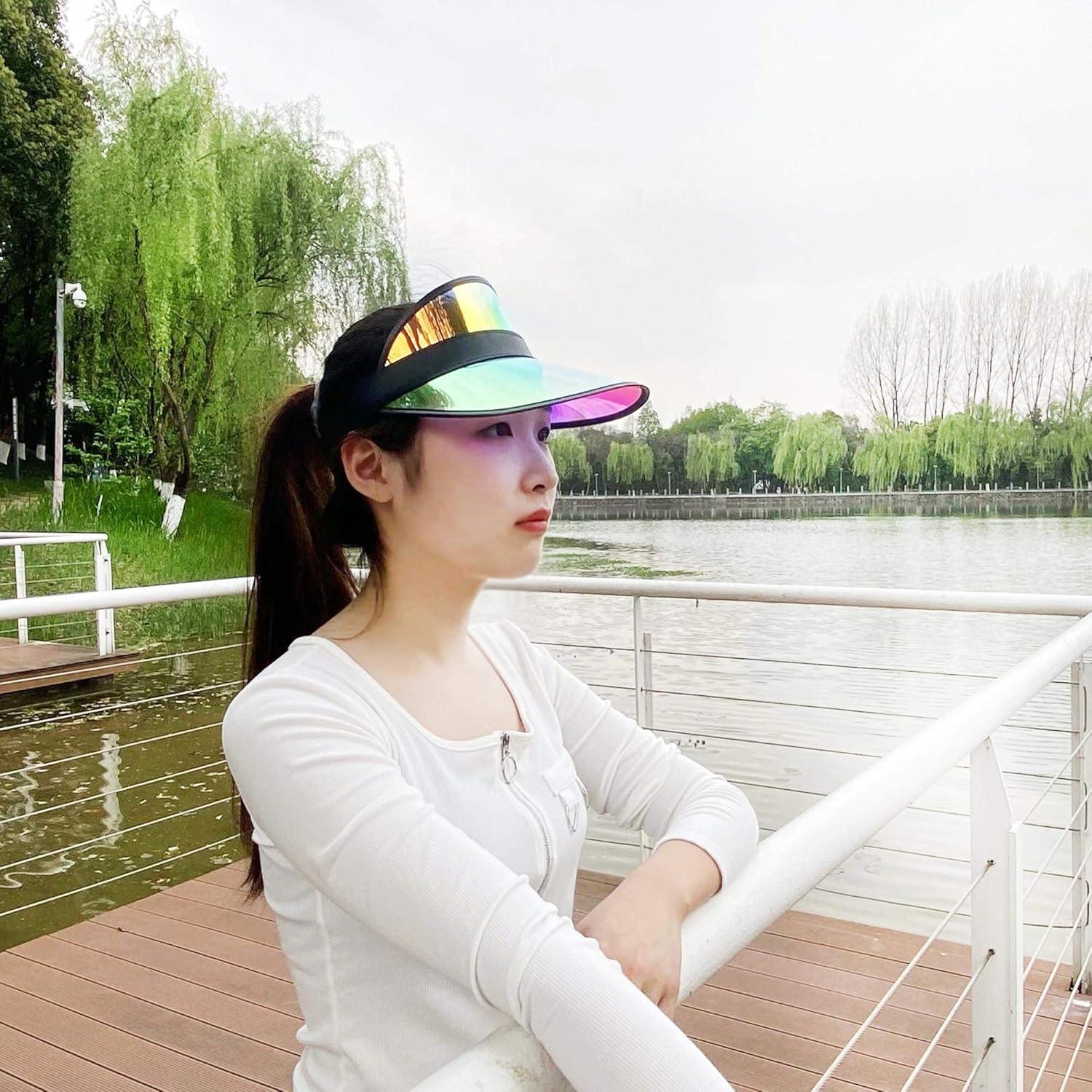 Paquete de 5 Gorras Visera Coloridas para Mujeres - Ajustables