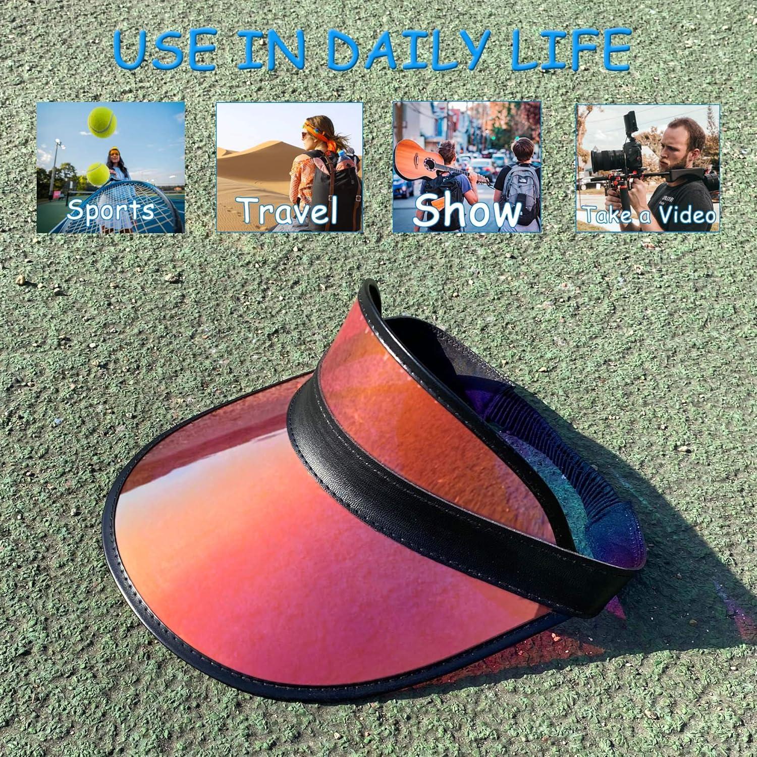 Paquete de 5 Gorras Visera Coloridas para Mujeres - Ajustables