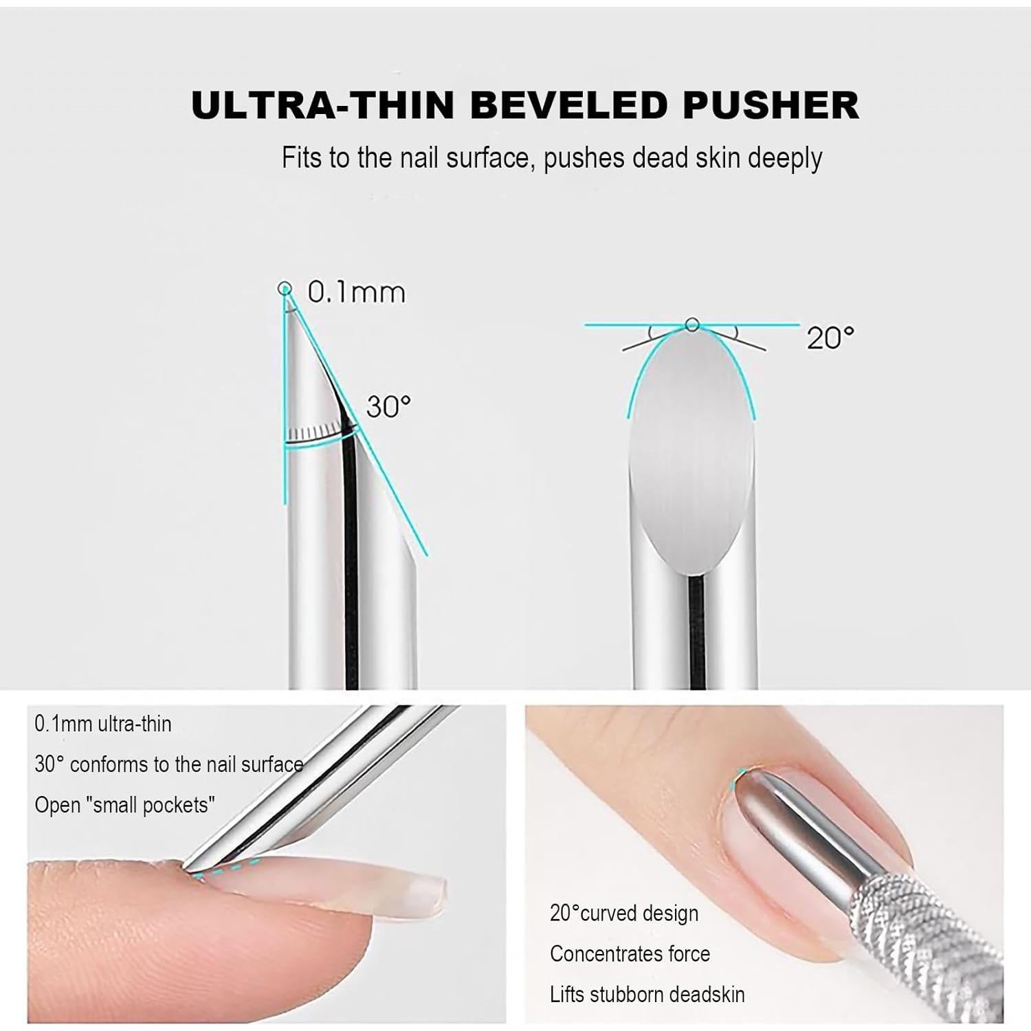 Empujador de Cutículas Cuadrado HaimiLiya + Limas 100/180