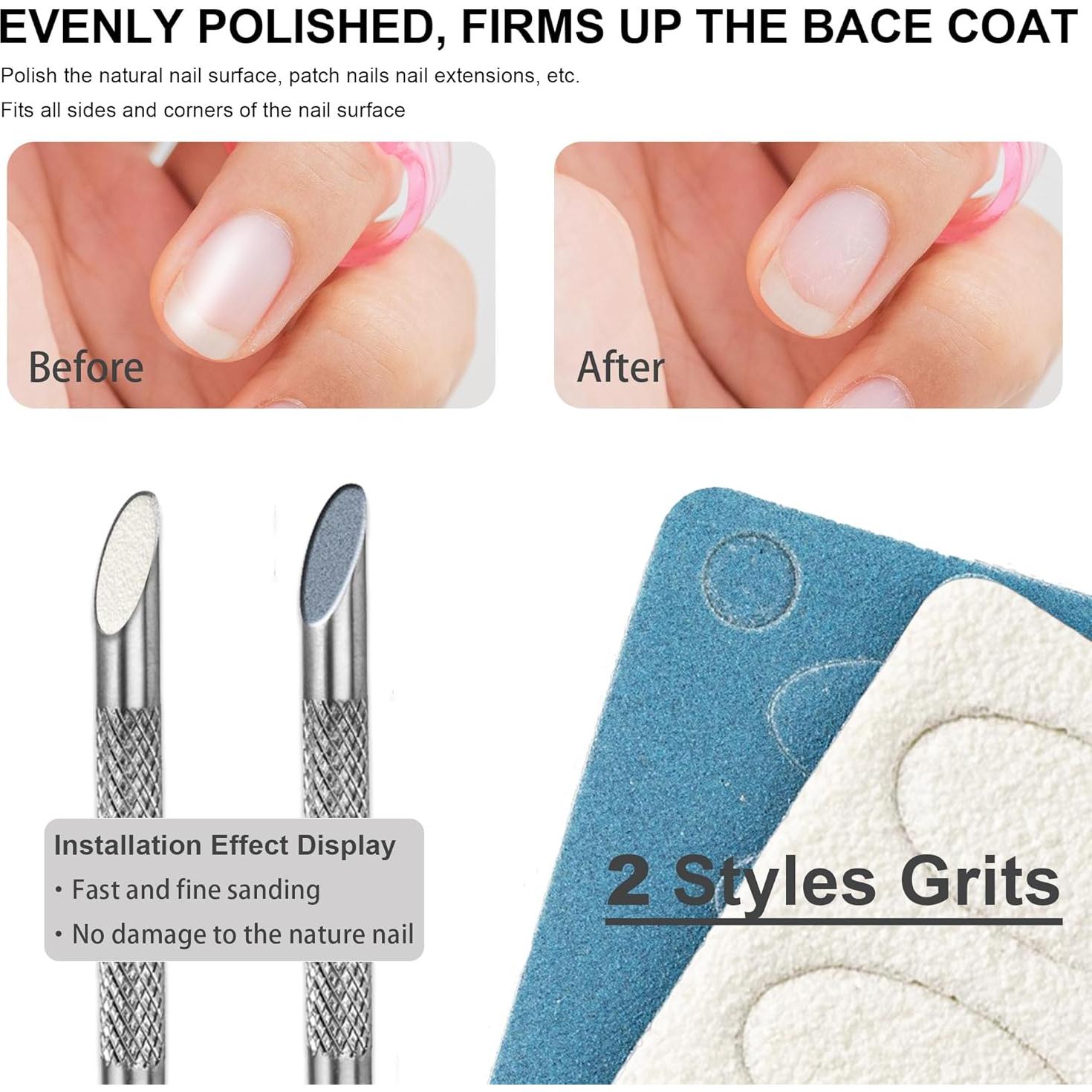 Empujador de Cutículas Cuadrado HaimiLiya + Limas 100/180