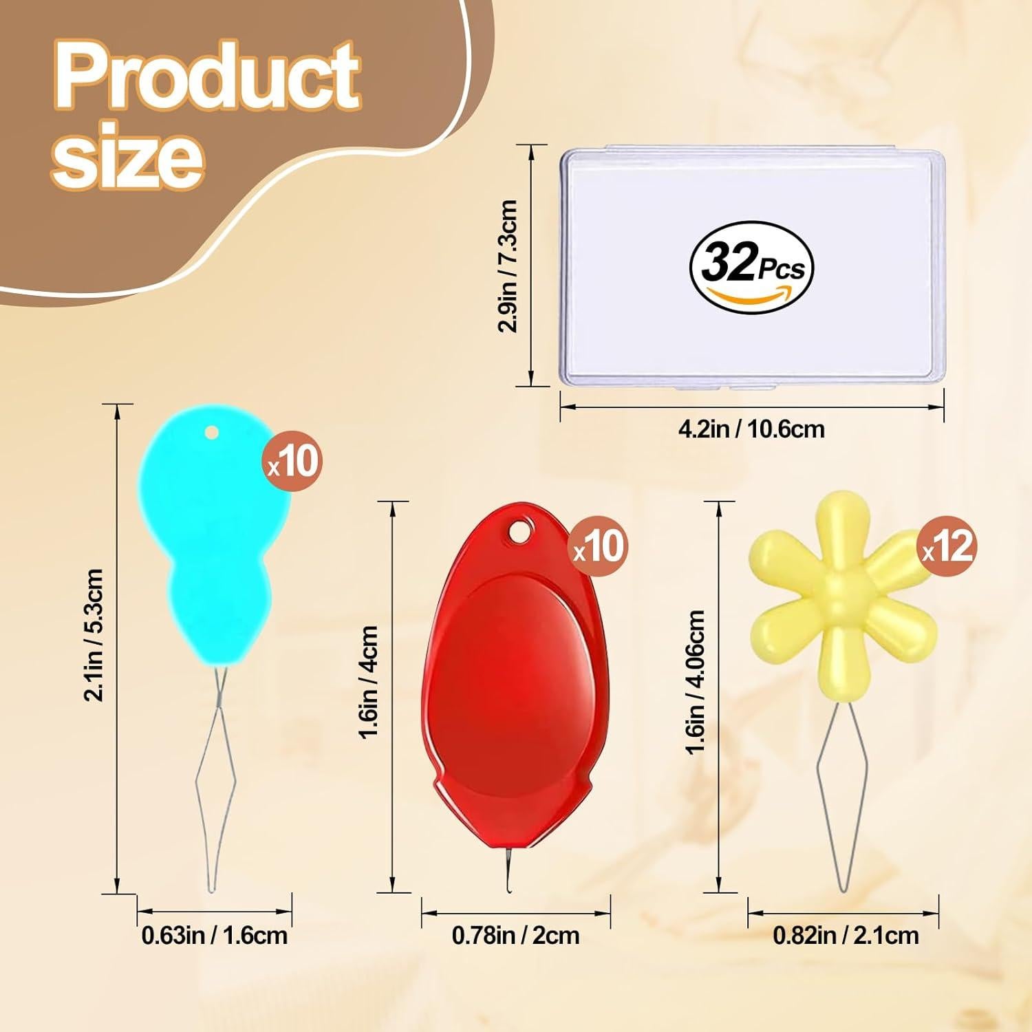 Kit de Enhebradores de Agujas CousDUoBe 32 Piezas Multi-Tamaños