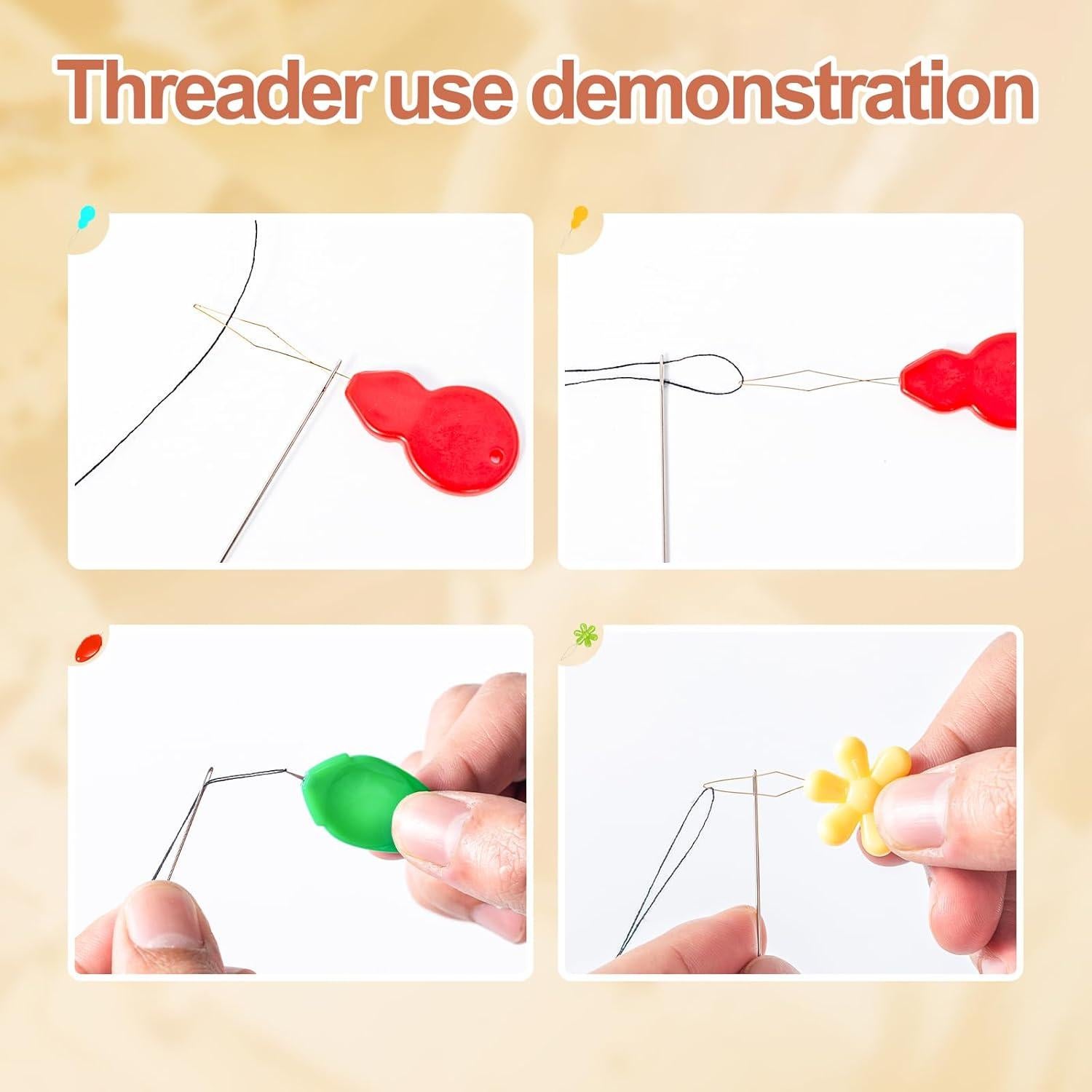 Kit de Enhebradores de Agujas CousDUoBe 32 Piezas Multi-Tamaños