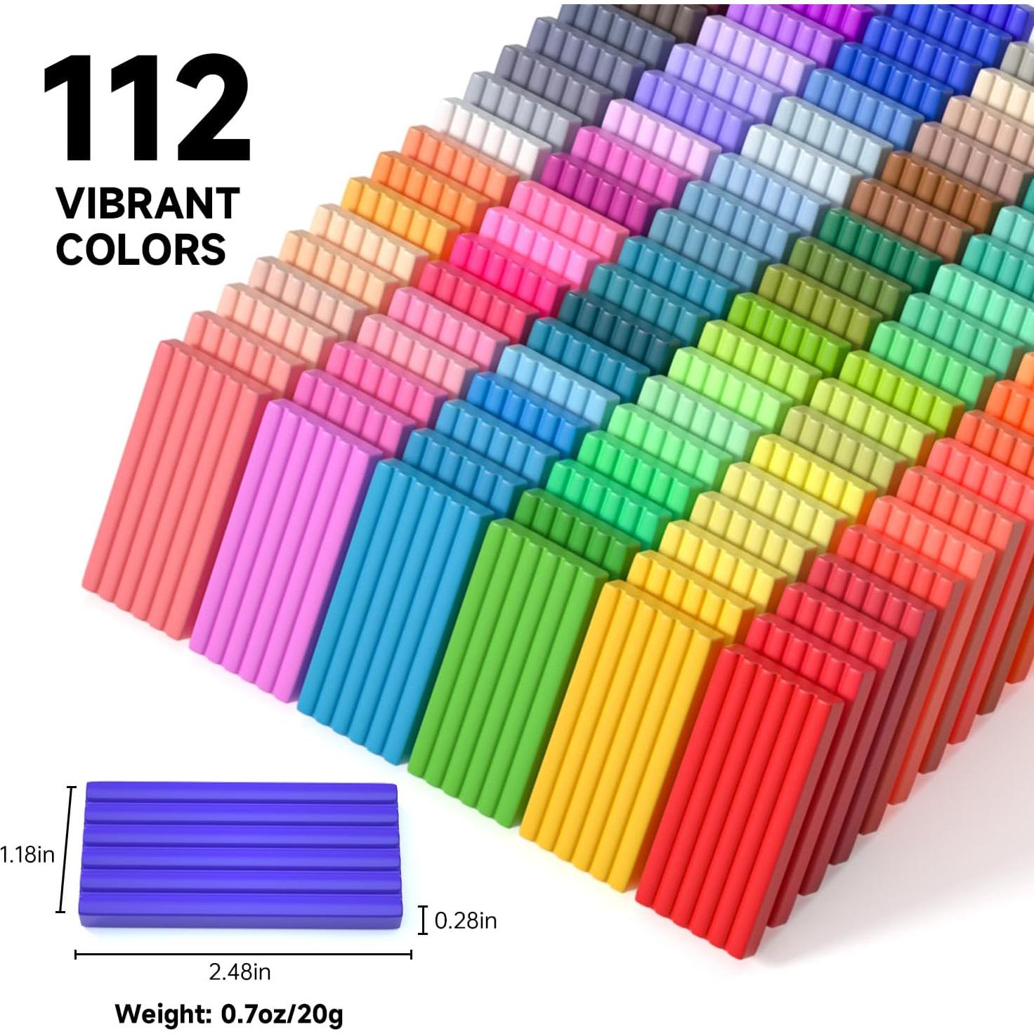 Kit de Arcilla Polimérica Shuttle Art 112 Colores y 20 Herramientas