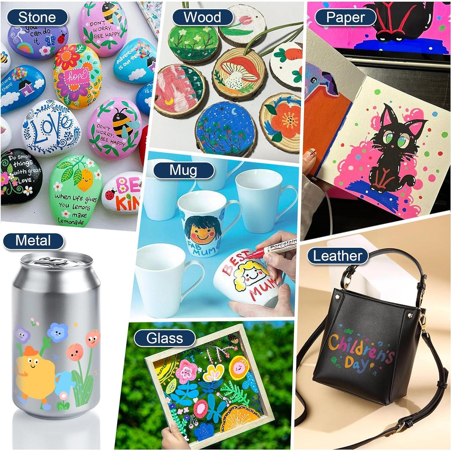 Marcadores Acrílicos Aen Art 24 Colores Doble Punta 1-5mm