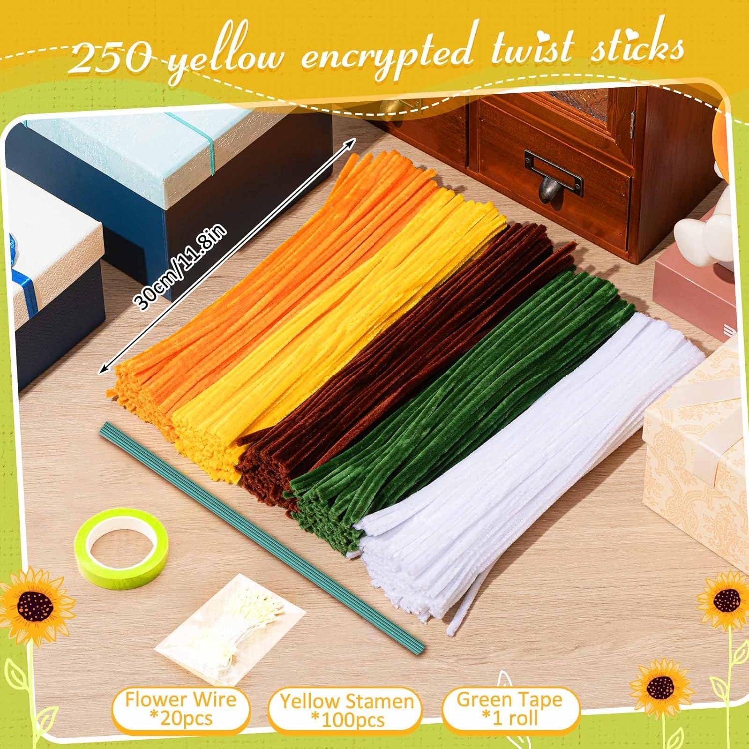 Conjunto de Limpiapipas Peryiter 371 Flores Naranja DIY