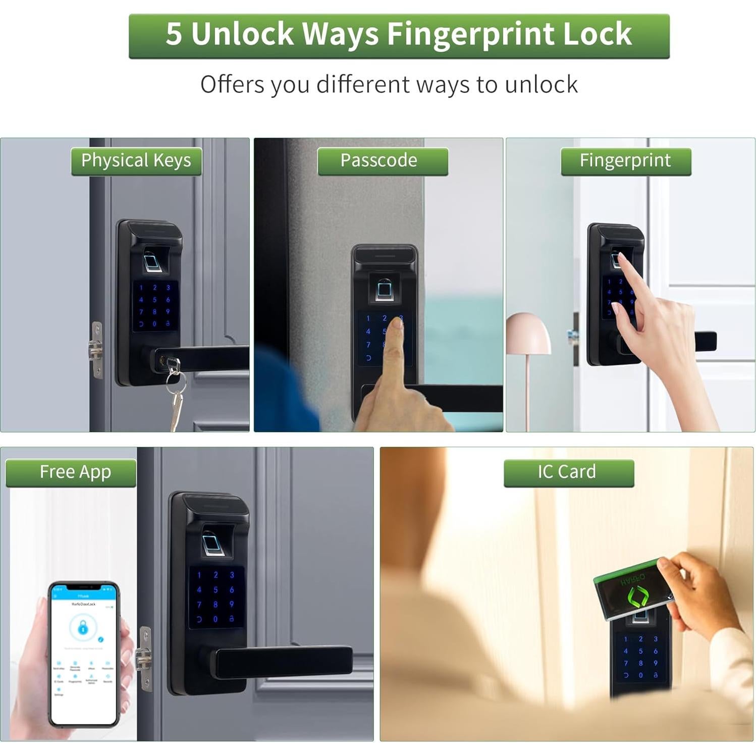 Cerradura Inteligente HARFO A01 Huella Dactilar y App