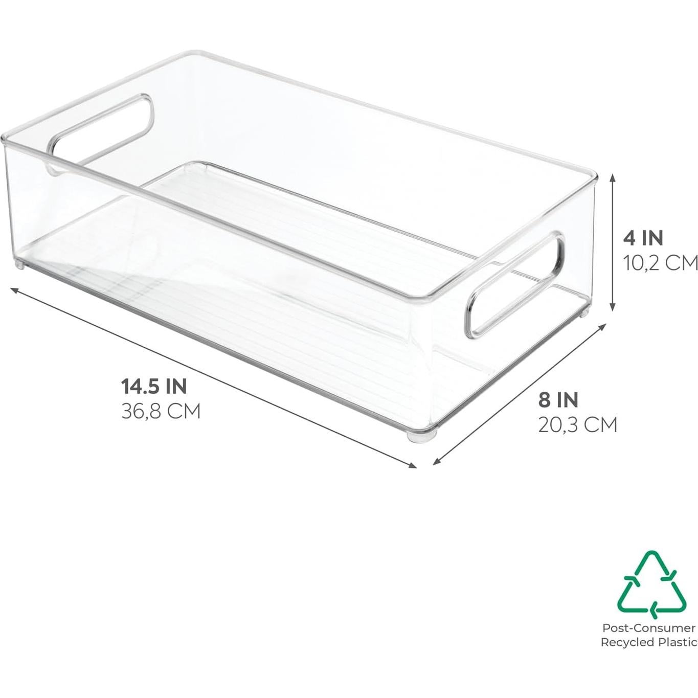 Contenedor de Almacenamiento iDesign 20x10x37 cm Claro