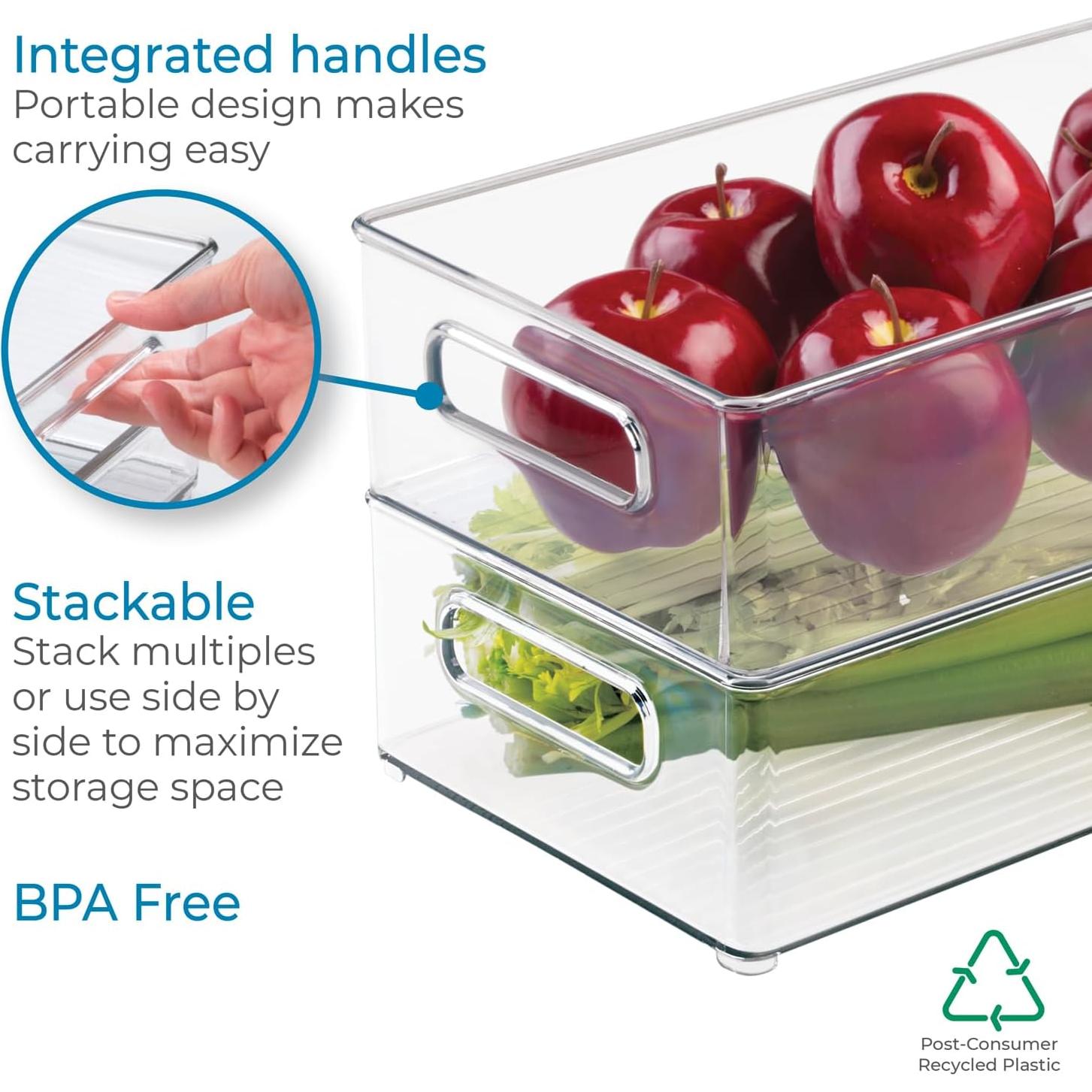 Contenedor de Almacenamiento iDesign 20x10x37 cm Claro