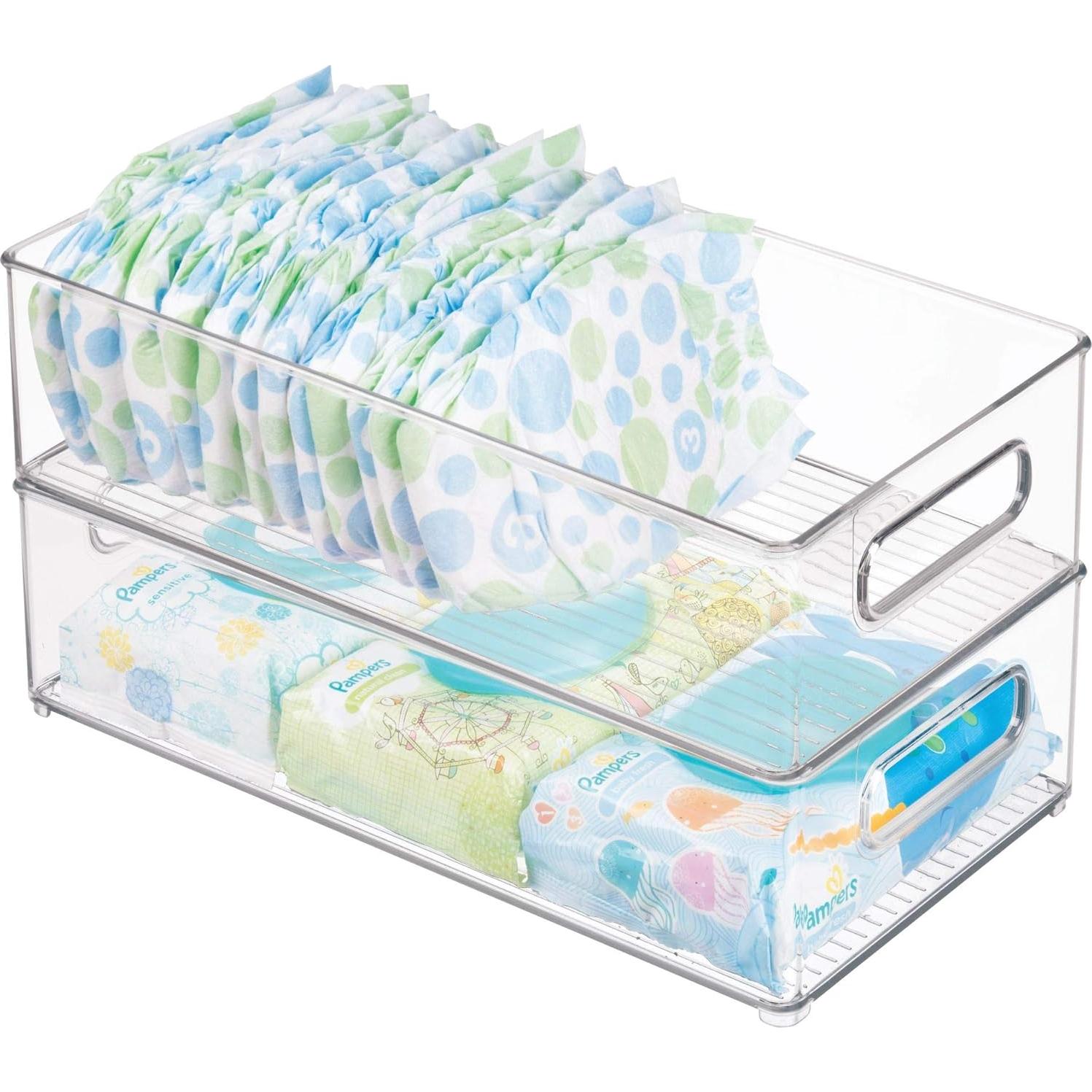 Contenedor de Almacenamiento iDesign 20x10x37 cm Claro