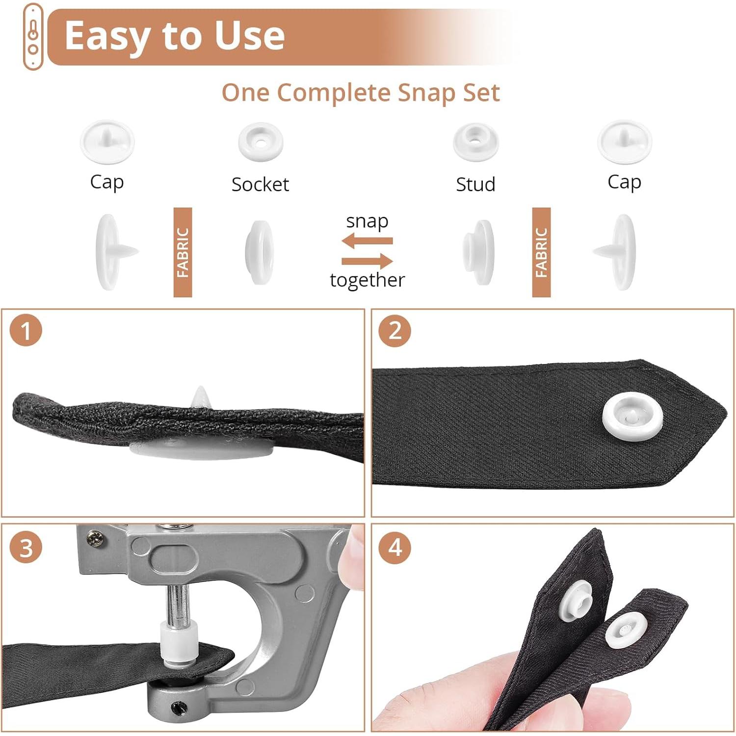 Kit de Botones a Presión Kamtop 120 Piezas 15 Colores para Costura