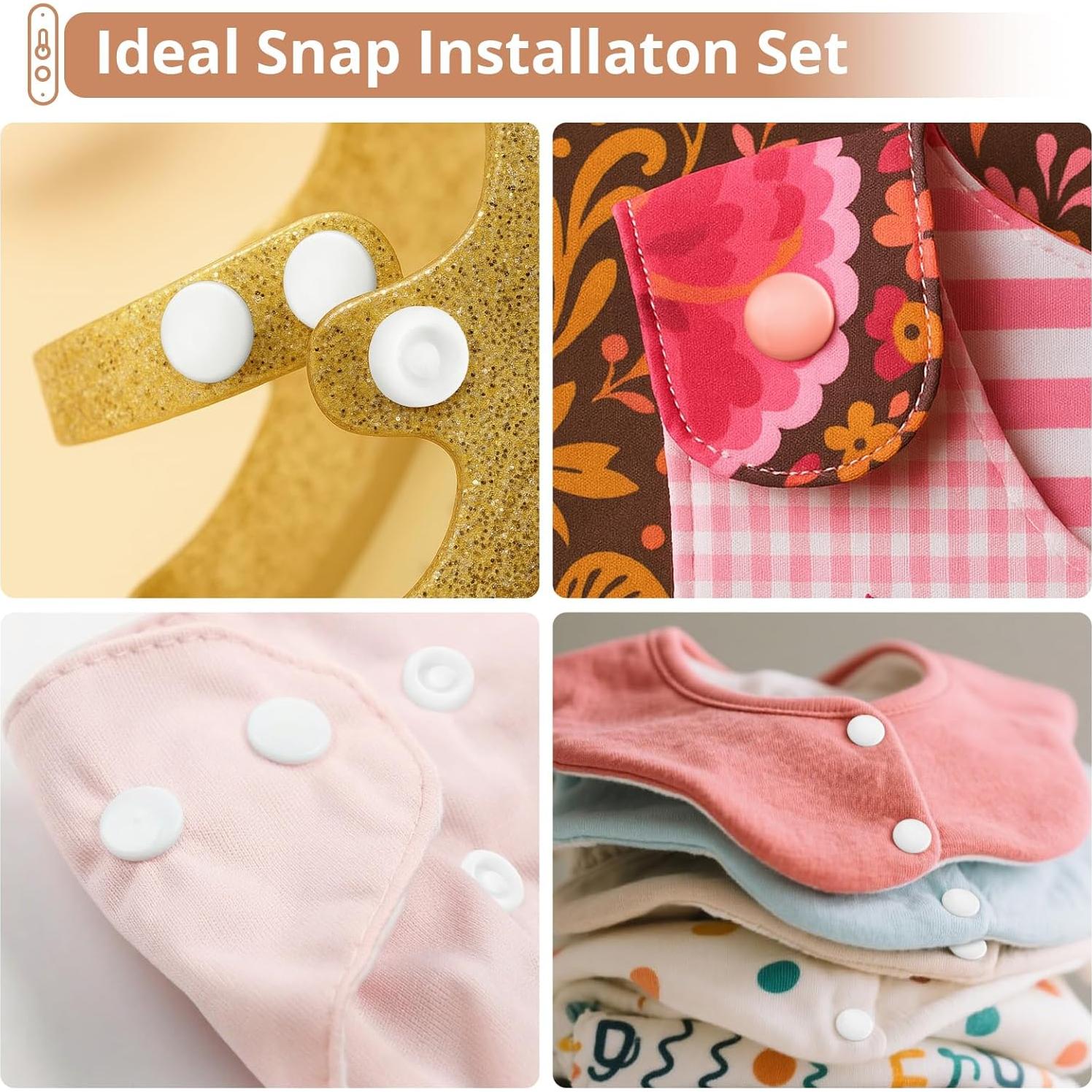 Kit de Botones a Presión Kamtop 120 Piezas 15 Colores para Costura