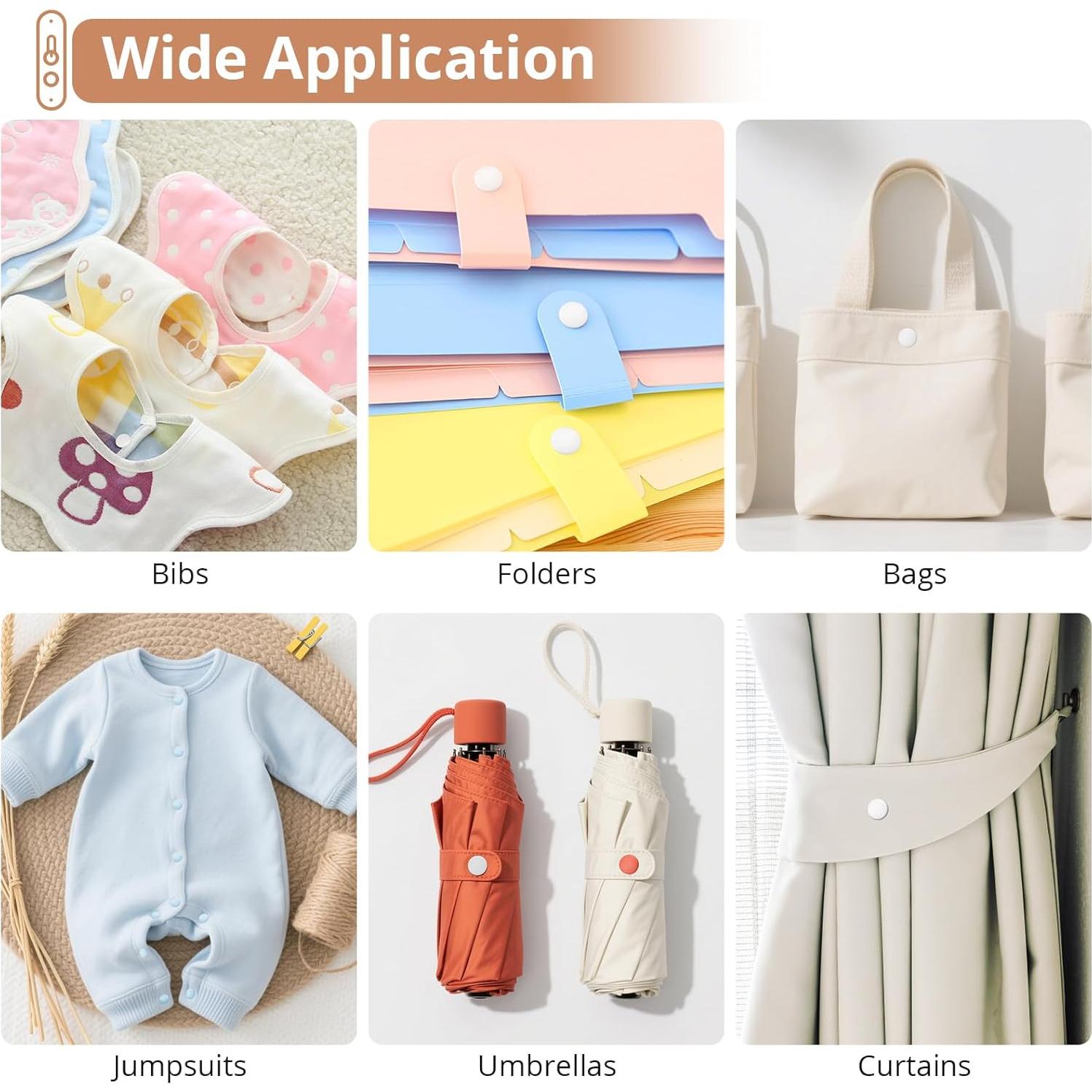 Kit de Botones a Presión Kamtop 120 Piezas 15 Colores para Costura