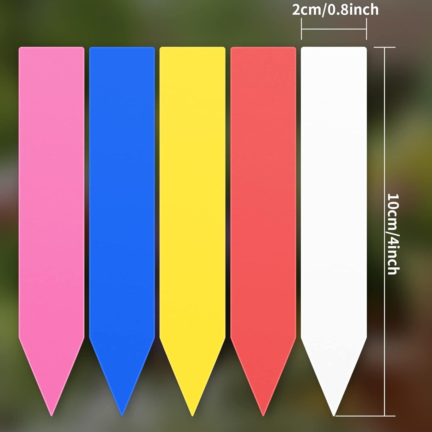 100 Etiquetas de Plantas Multicolor XGATML 10x2cm Plástico