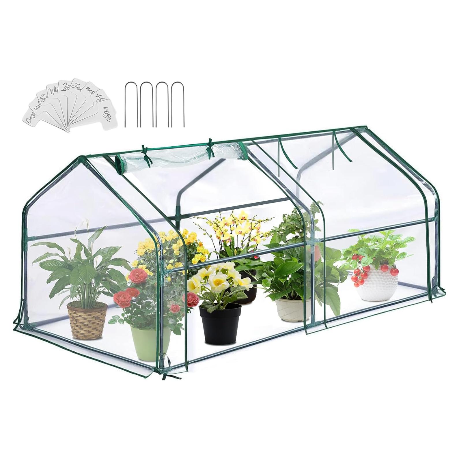 Invernadero Mini Portátil Greengro 180x91x91 cm con Cremallera