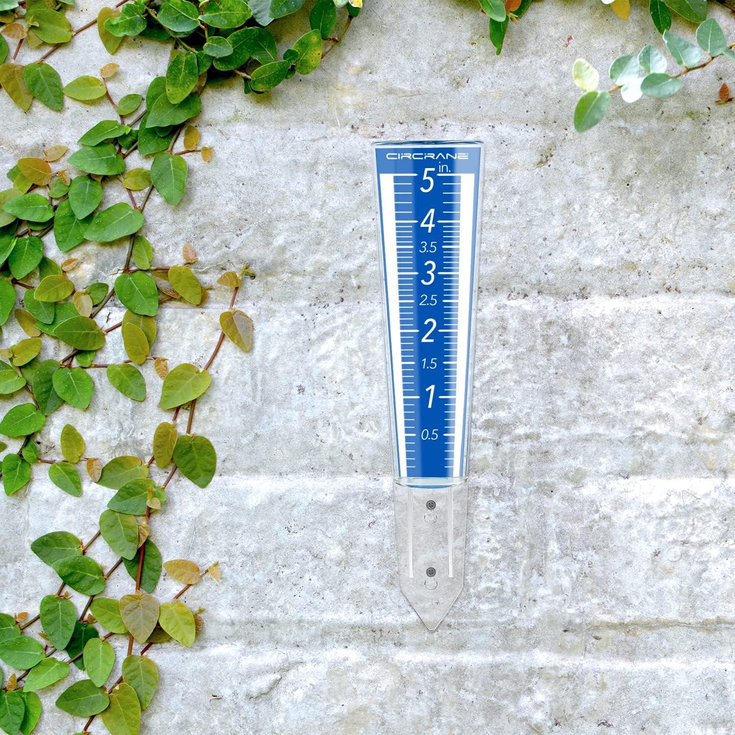 Medidor de Lluvia Circrane Azul 12.7 cm con Soporte y Tornillos