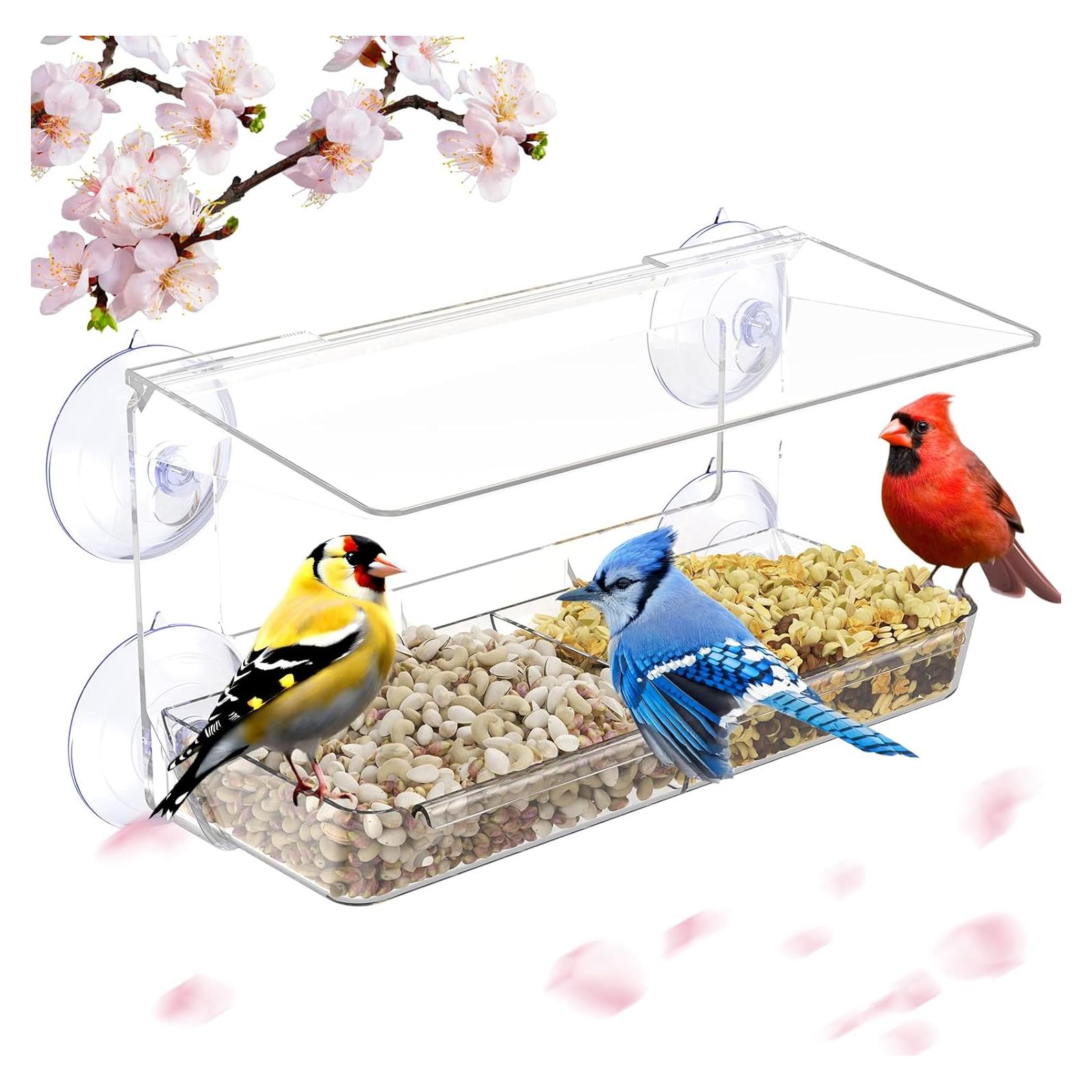 Comedero para Aves de Ventana MrCrafts Nature Rectángulo 0.23 kg