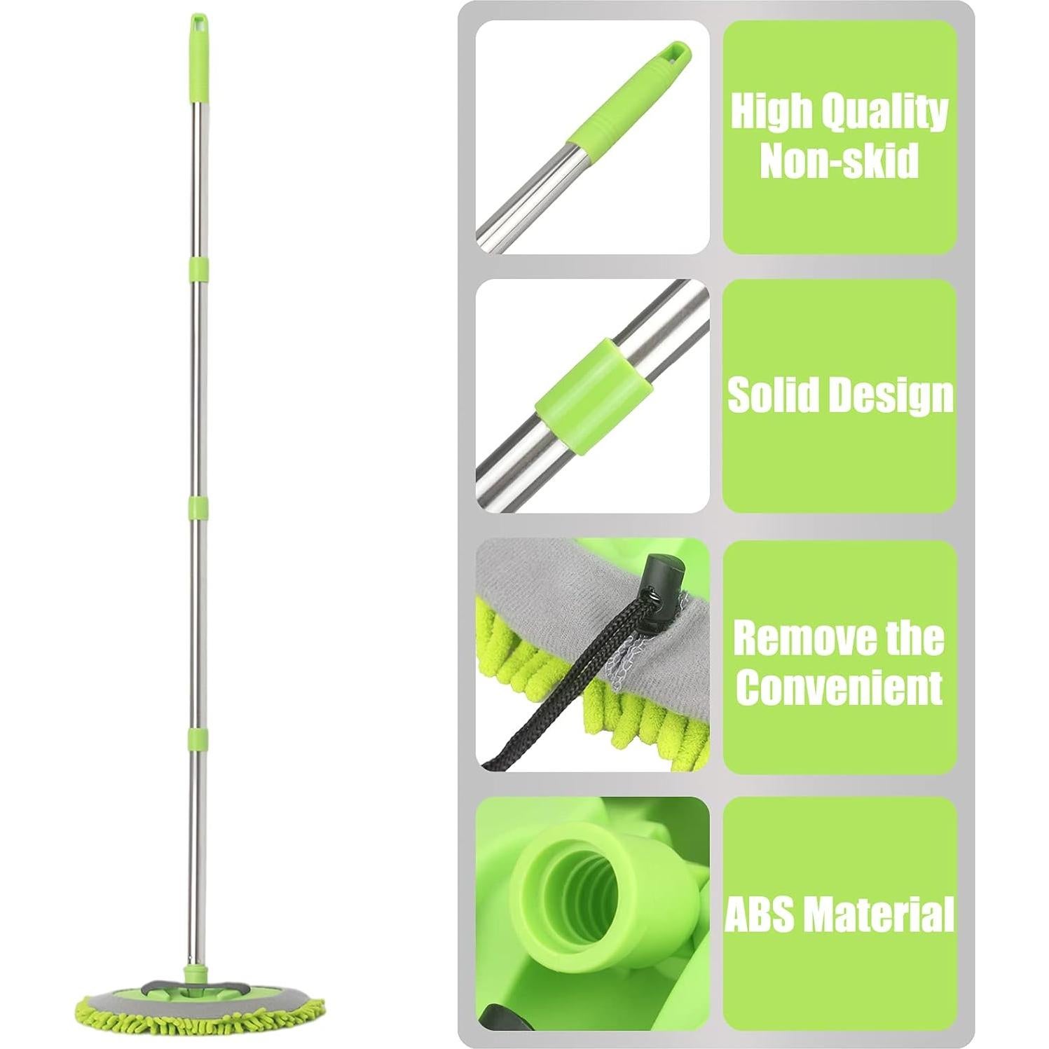 Kit de Limpieza de Autos LumiMokki 8 Piezas con Mango Inoxidable