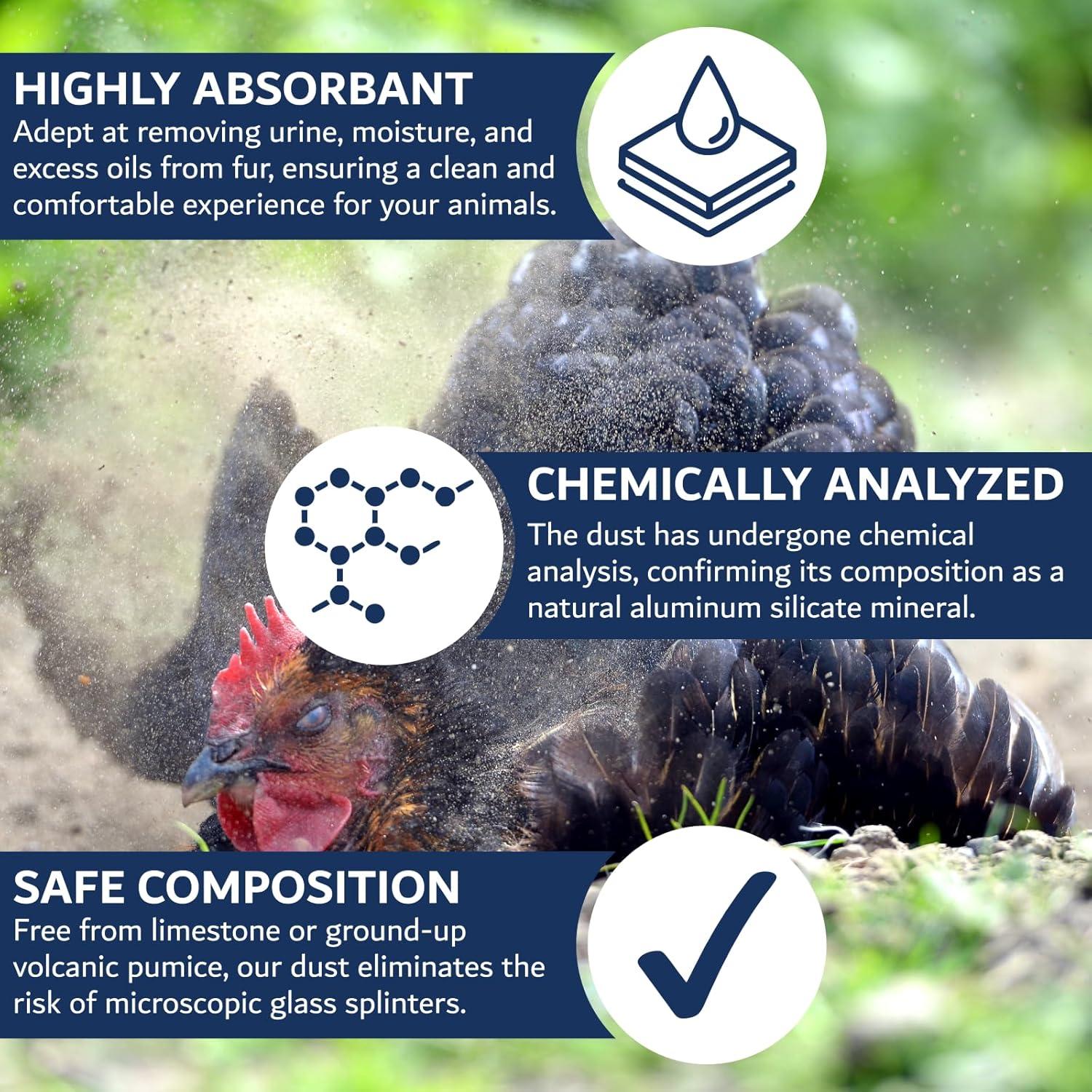 Chickie Whiz Polvo de Baño 2.5kg Natural para Pollos