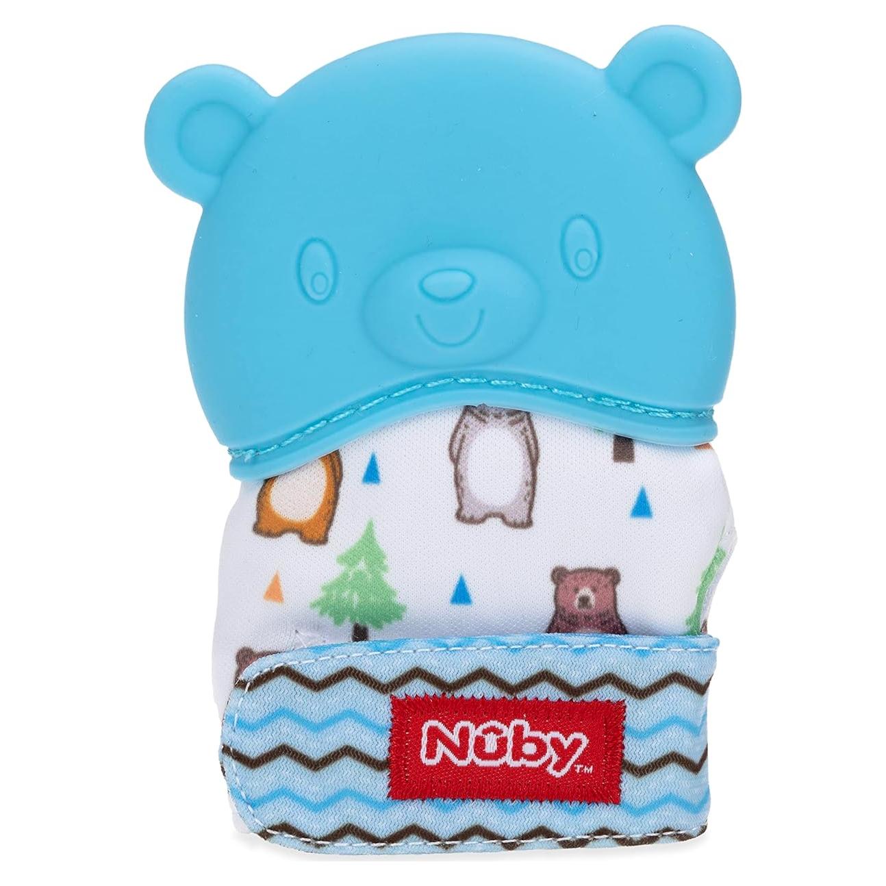 Mitón de Silicona para Dentición Nuby Oso 3+ Meses