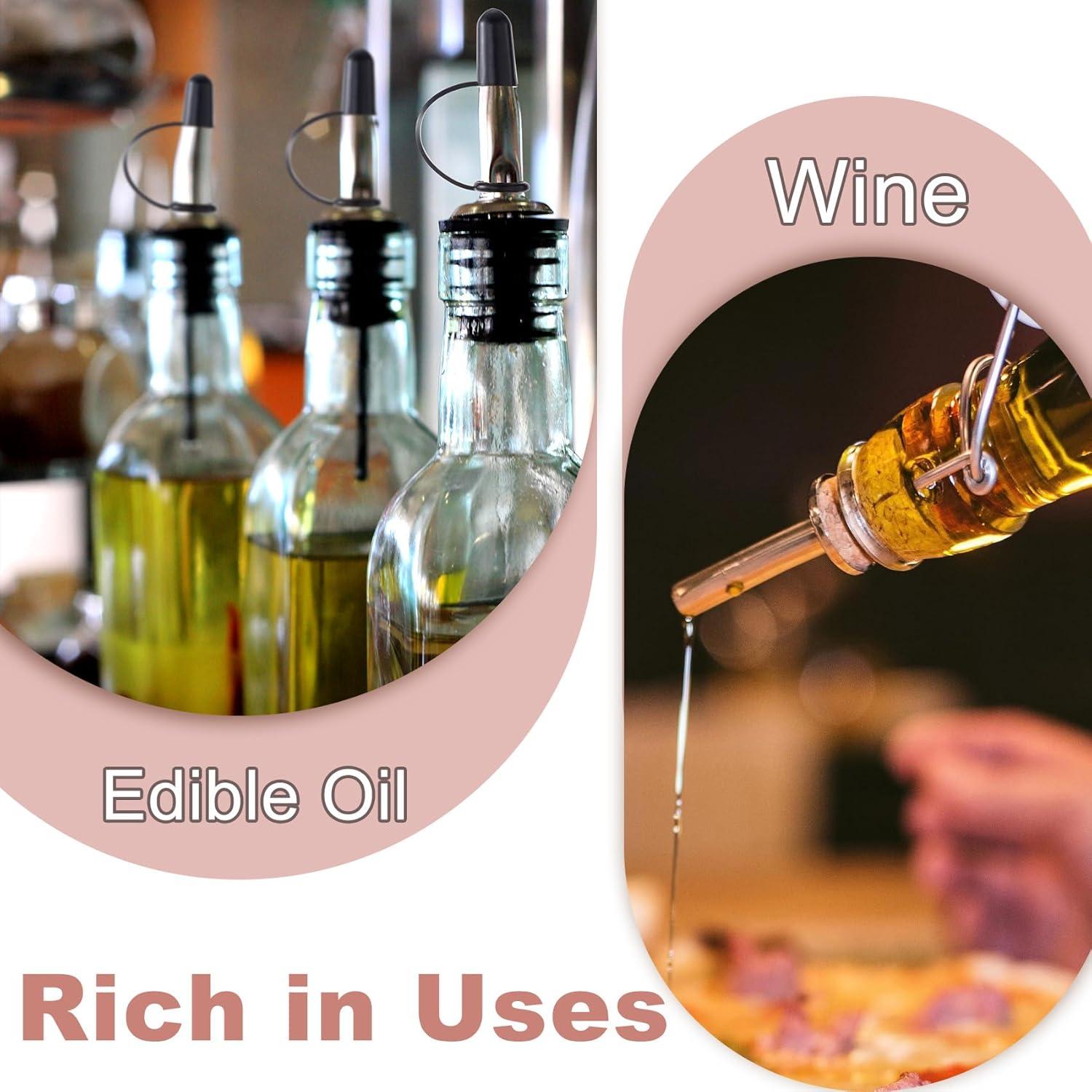 12 Tapas de Vertido de Licor Isslly Negras Reutilizables