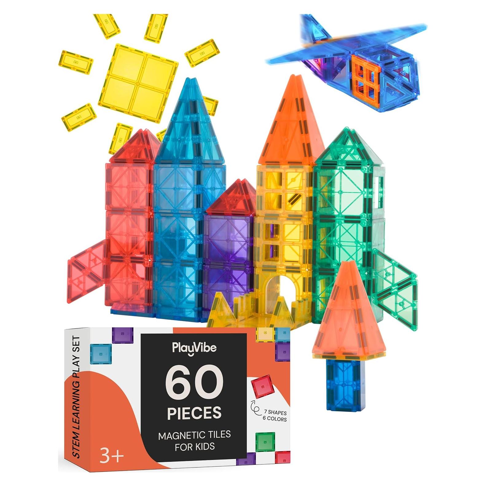 Azulejos Magnéticos PLAYVIBE 60 Pcs - Juguetes STEM 3+