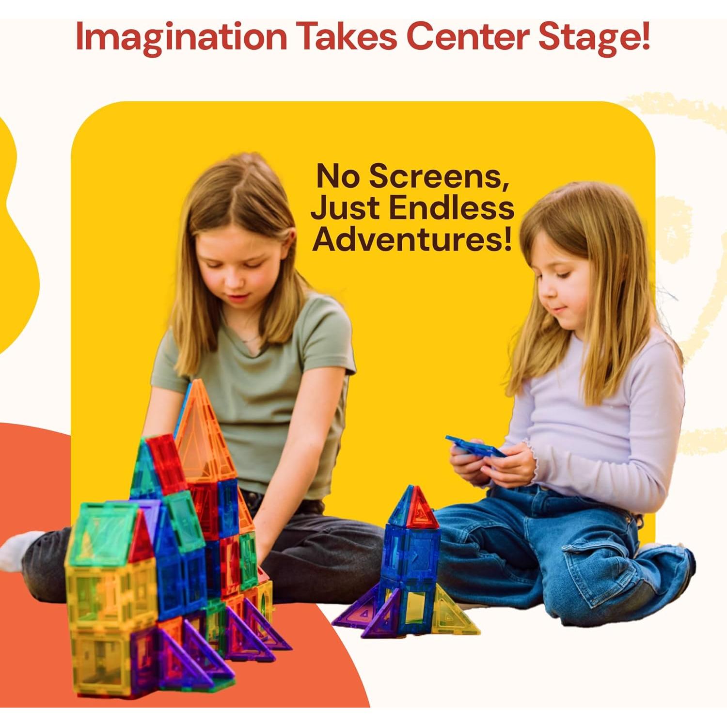 Azulejos Magnéticos PLAYVIBE 60 Pcs - Juguetes STEM 3+