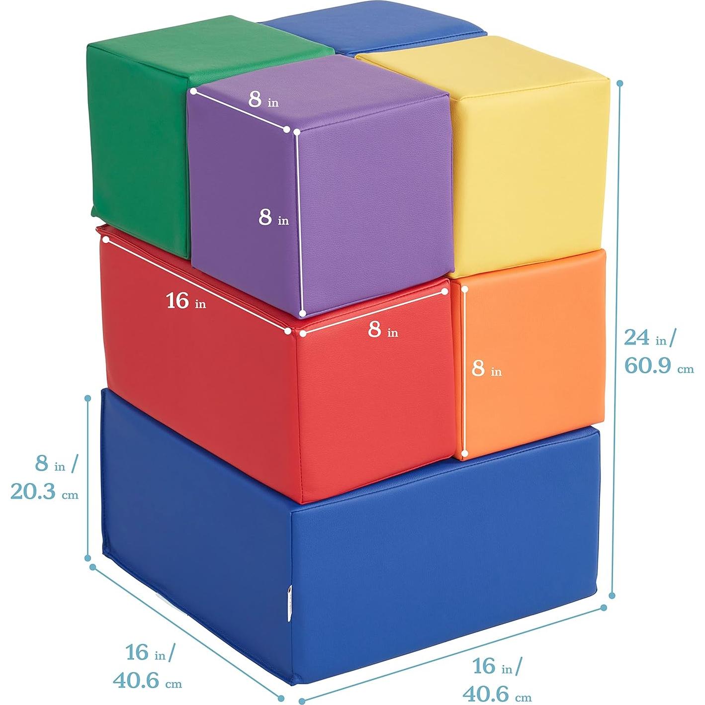 Bloques de Construcción de Espuma ECR4Kids - 7 Piezas Variadas